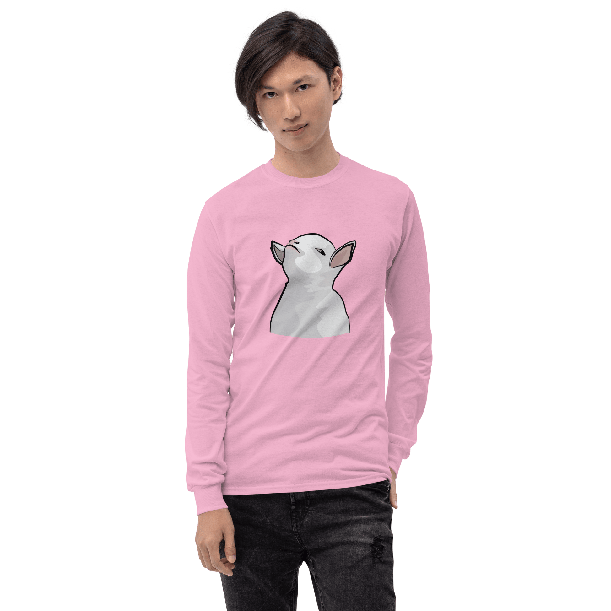 Goat Long Sleeve T-Shirt Meme - Sport Grey | Shirtposting