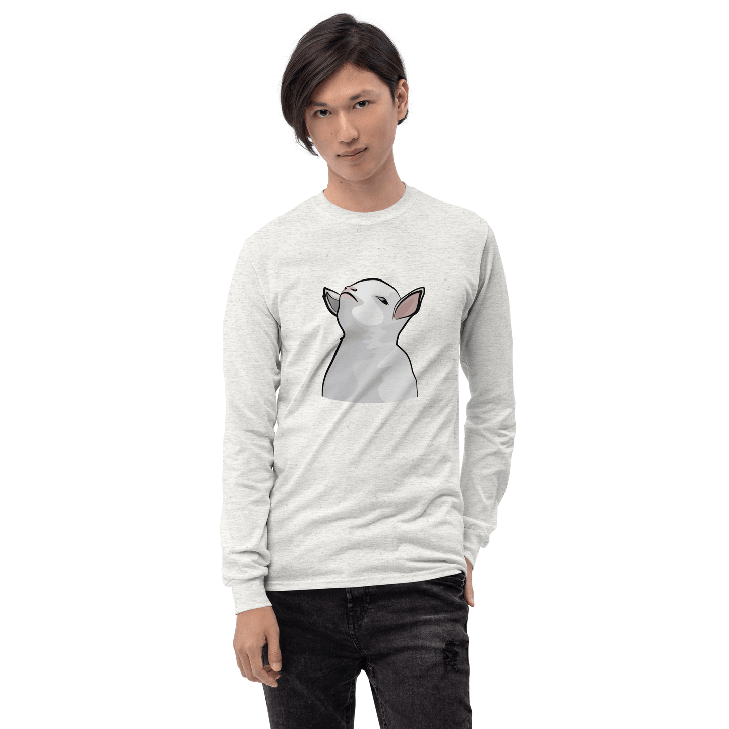 Goat Long Sleeve T-Shirt Meme - Sport Grey | Shirtposting