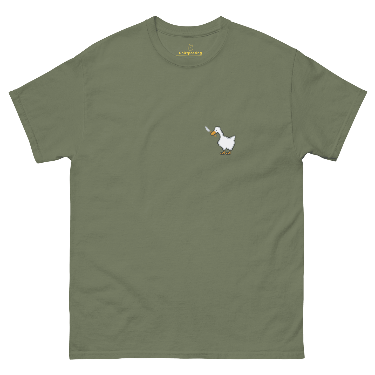 Goose Classic T-Shirt Meme - Military Green | Shirtposting