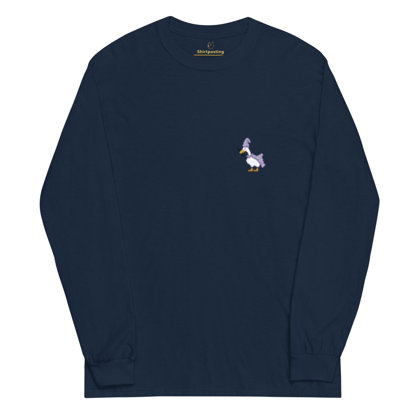 Goose Long Sleeve T-Shirt Meme - Navy | Shirtposting