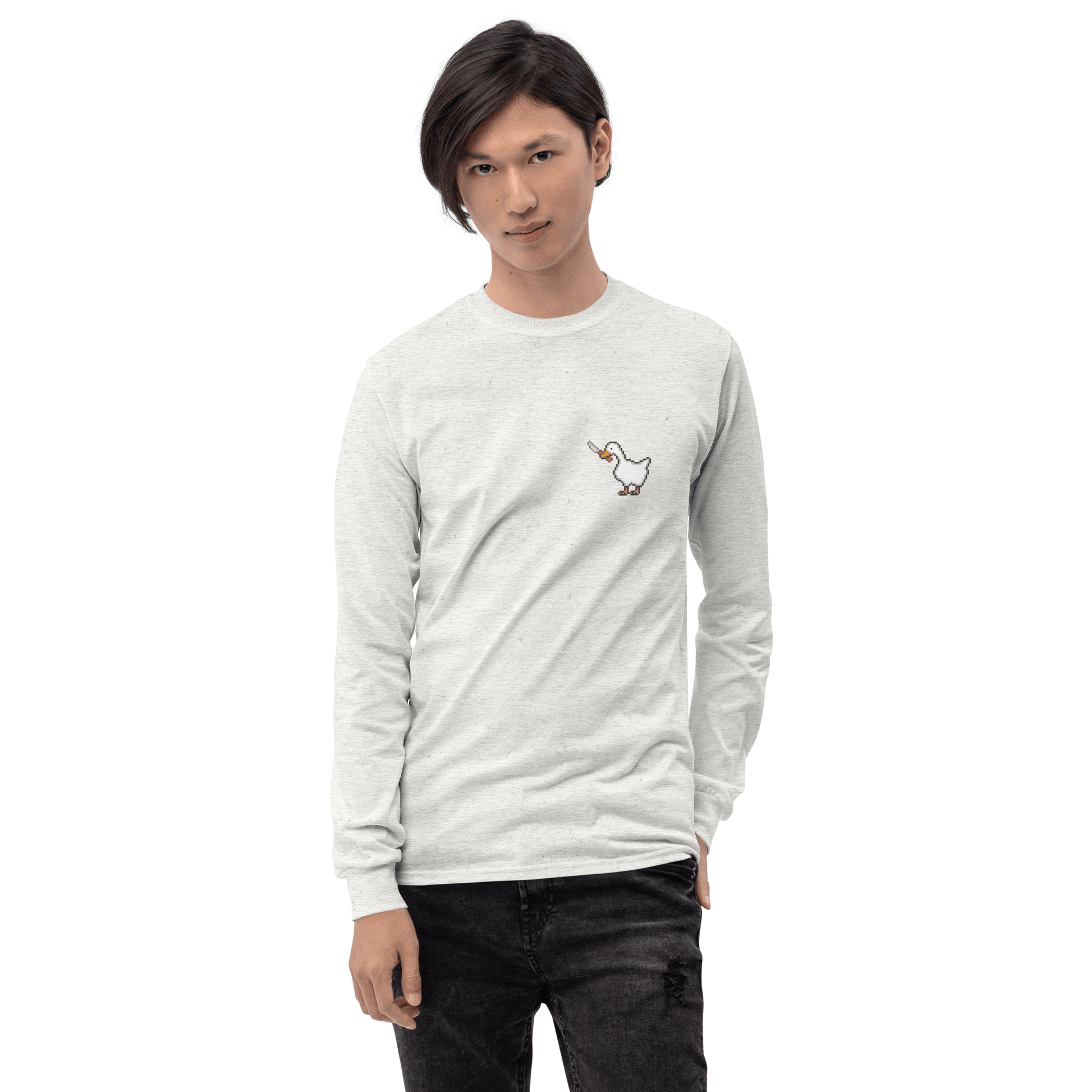 Goose Long Sleeve T-Shirt Meme - Sport Grey | Shirtposting