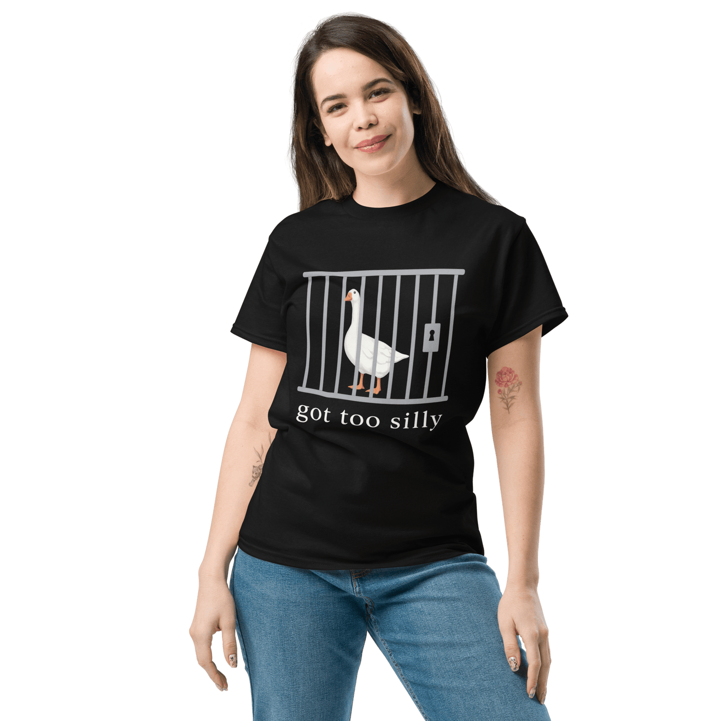 Got Too Silly Classic T-Shirt Meme - Black | Shirtposting