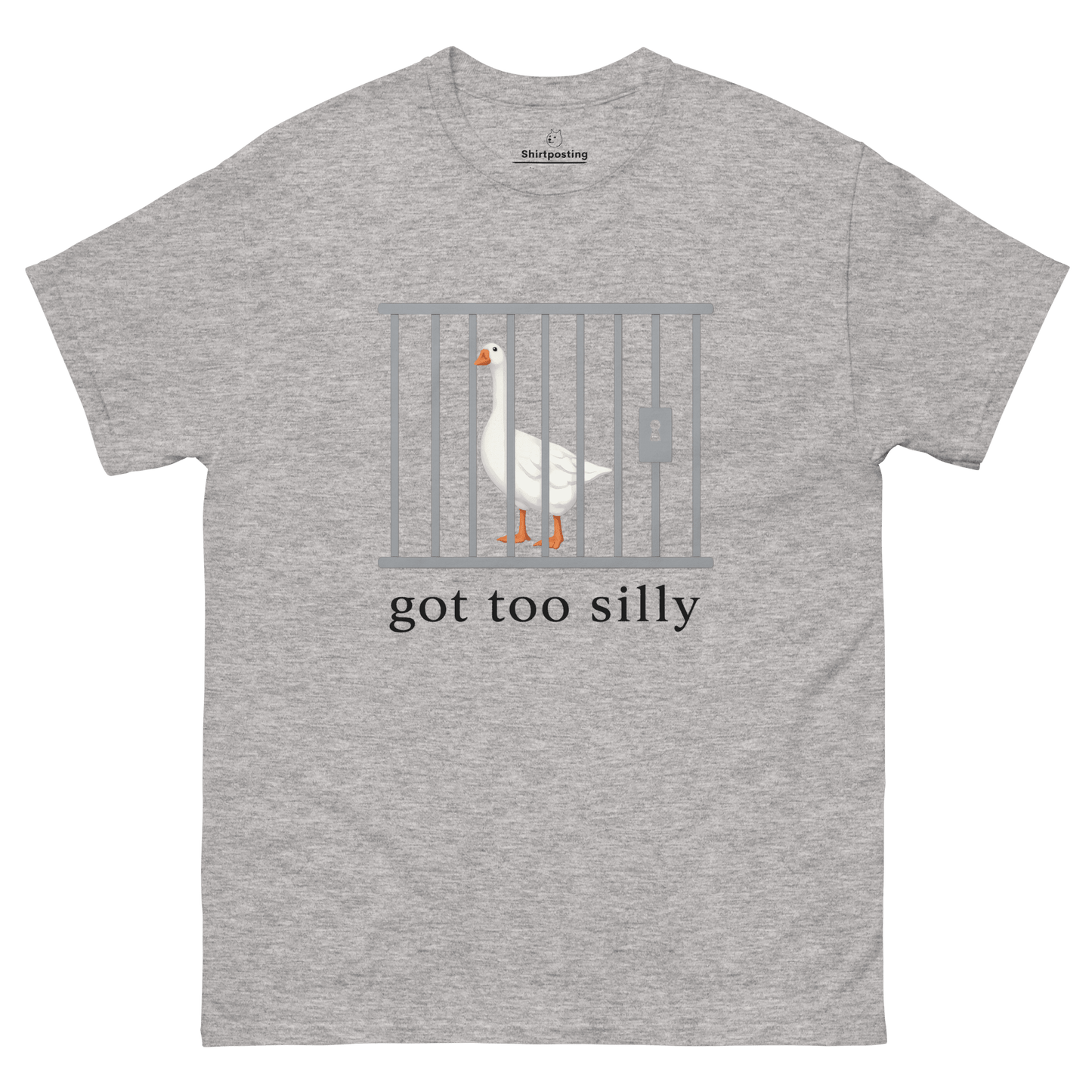 Got Too Silly Classic T-Shirt Meme - Sport Grey | Shirtposting