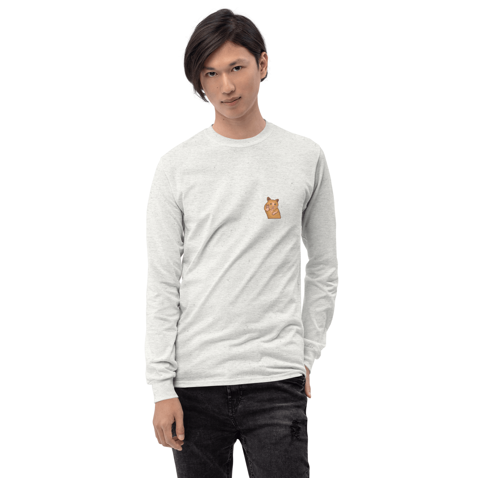 Hamster Long Sleeve T-Shirt Meme - Sport Grey | Shirtposting