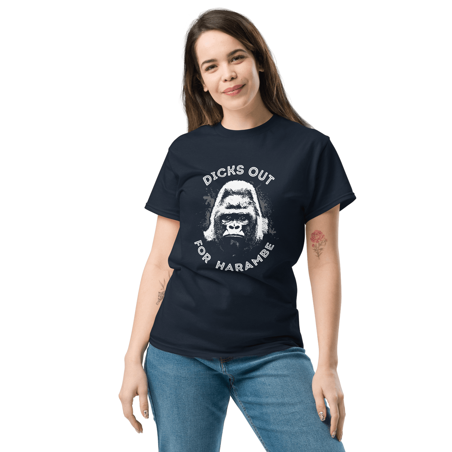 Harambe Classic T-Shirt Meme - Dark Heather | Shirtposting