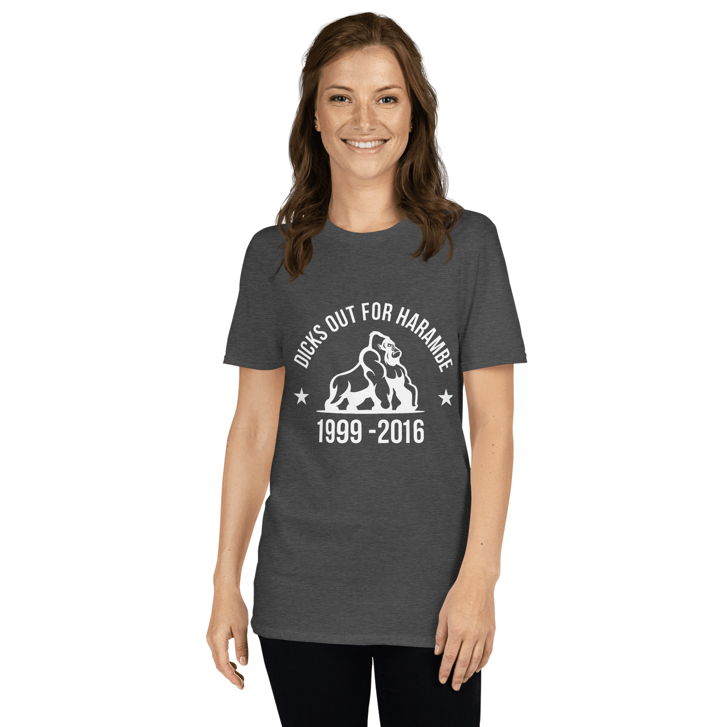 Harambe Classic T-Shirt Meme - Dark Heather Grey | Shirtposting