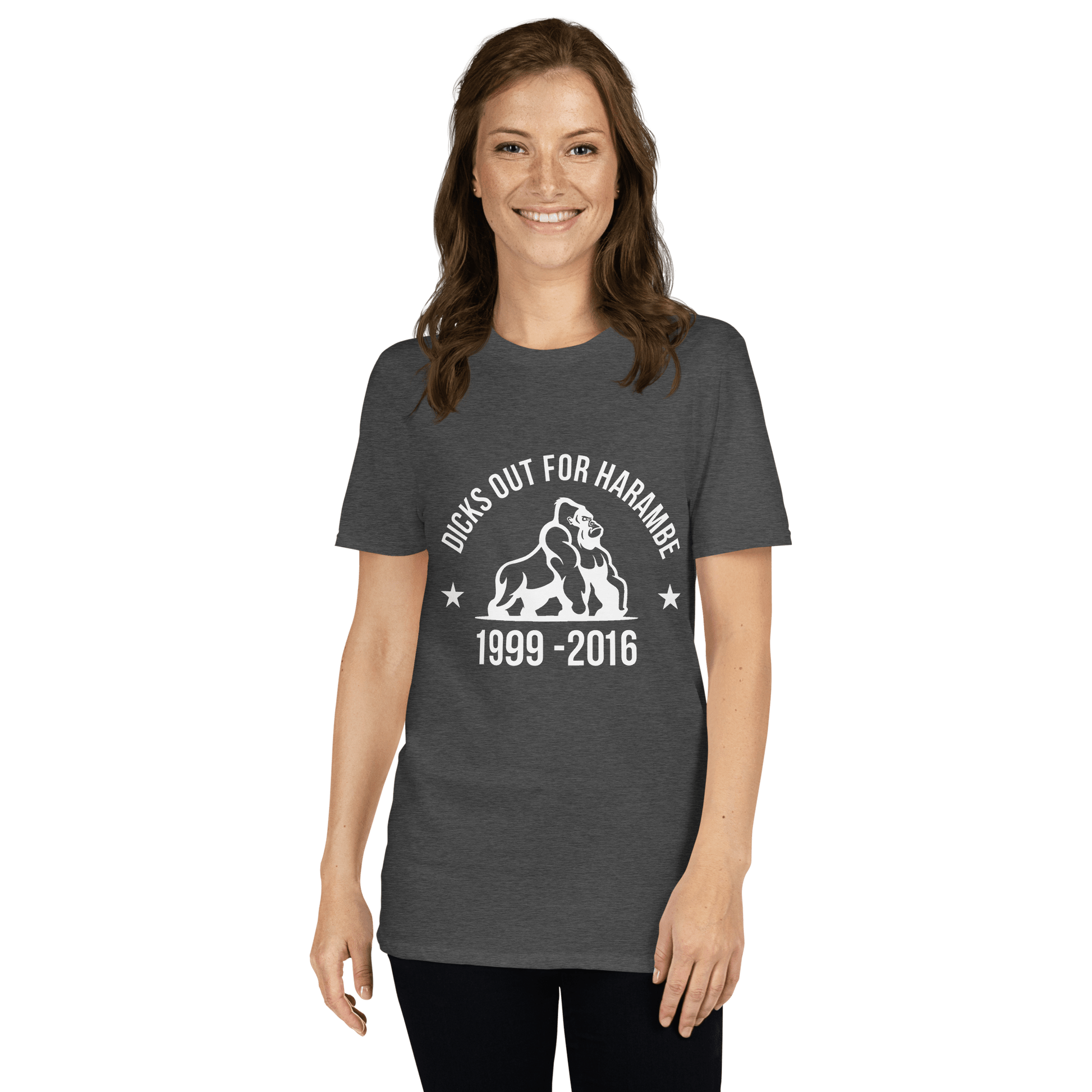 Harambe Classic T-Shirt Meme - Dark Heather Grey | Shirtposting