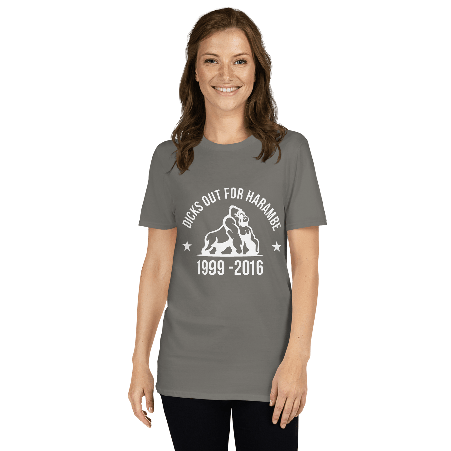 Harambe Classic T-Shirt Meme - Dark Heather Grey | Shirtposting