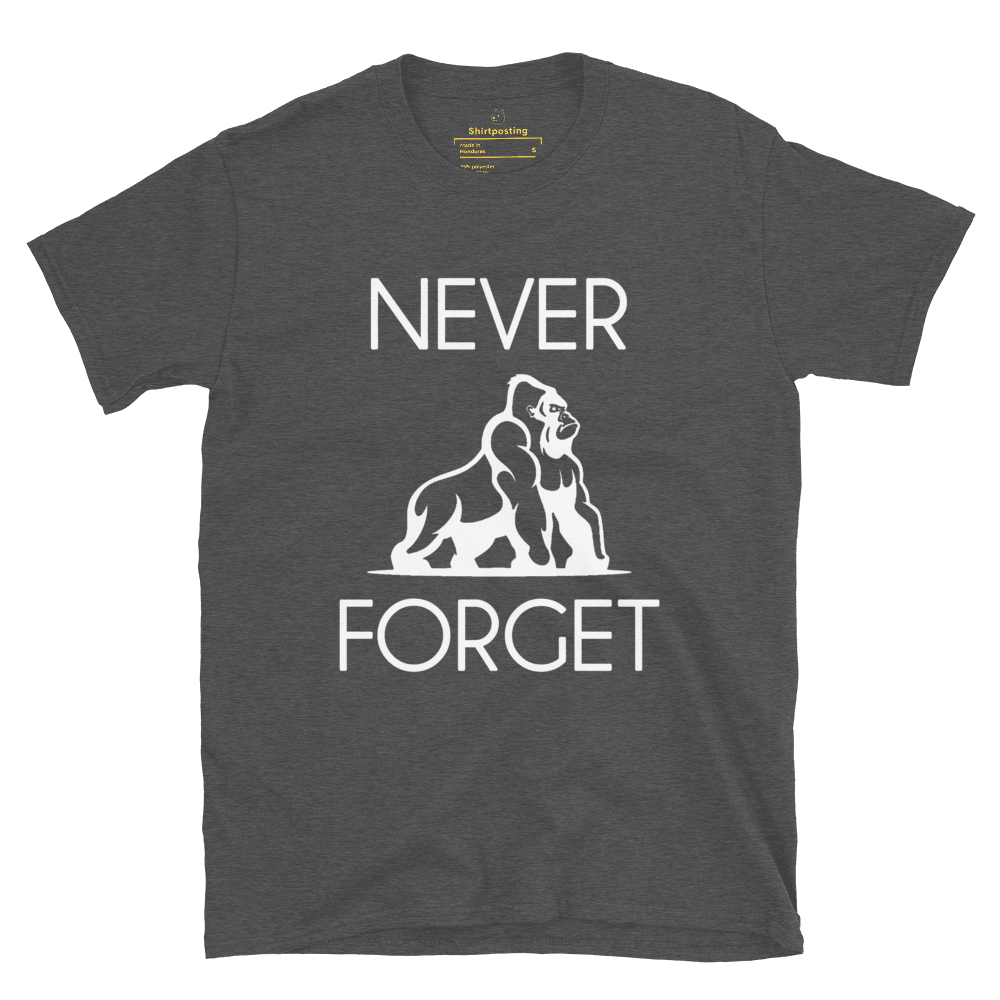 Harambe Classic T-Shirt Meme - Dark Heather Grey | Shirtposting