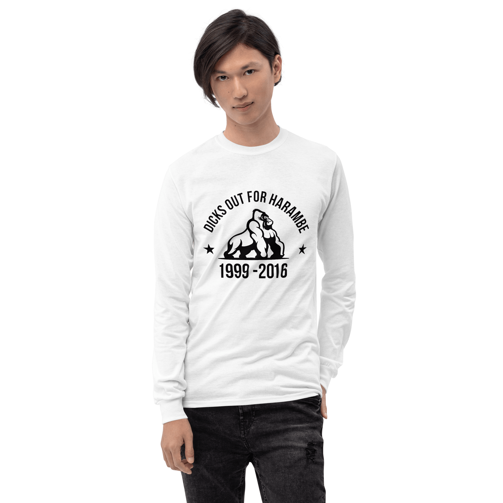 Harambe Long Sleeve T-Shirt Meme - Ash | Shirtposting