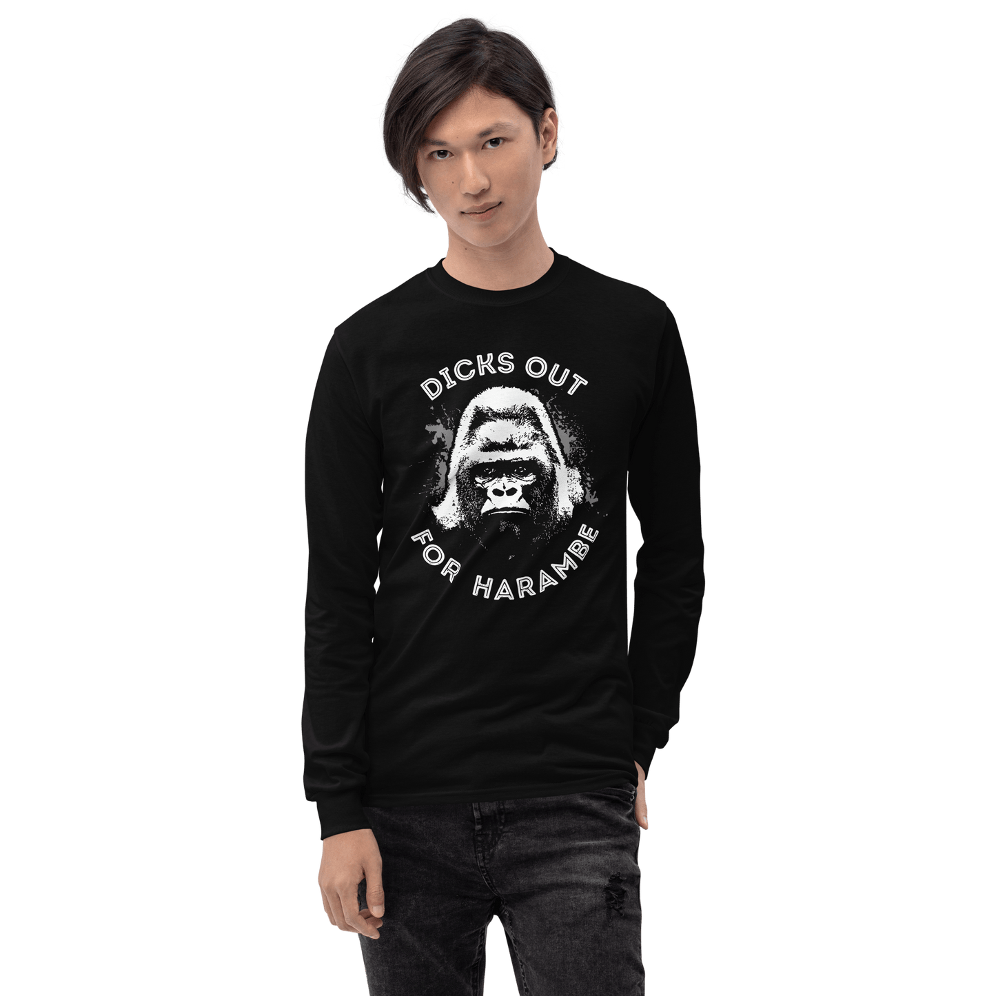 Harambe Long Sleeve T-Shirt Meme - Navy | Shirtposting