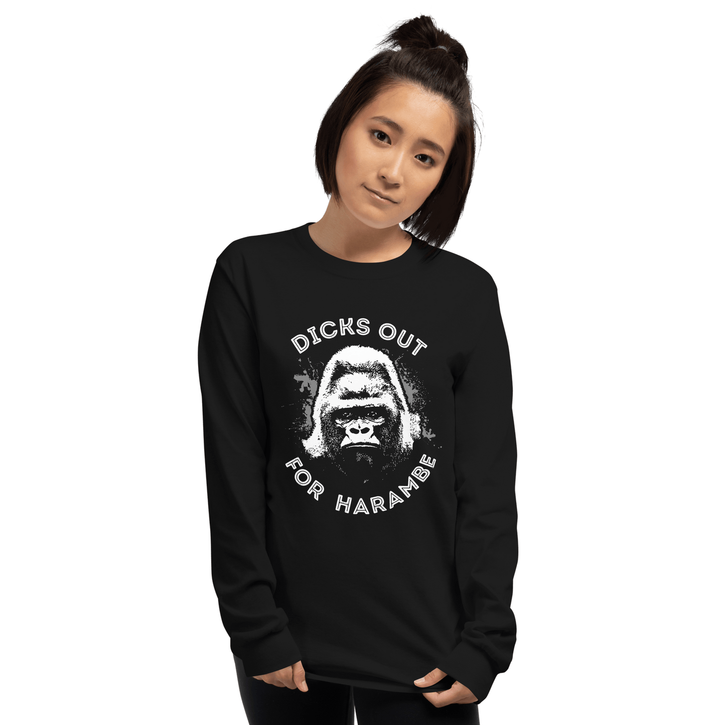 Harambe Long Sleeve T-Shirt Meme - Navy | Shirtposting
