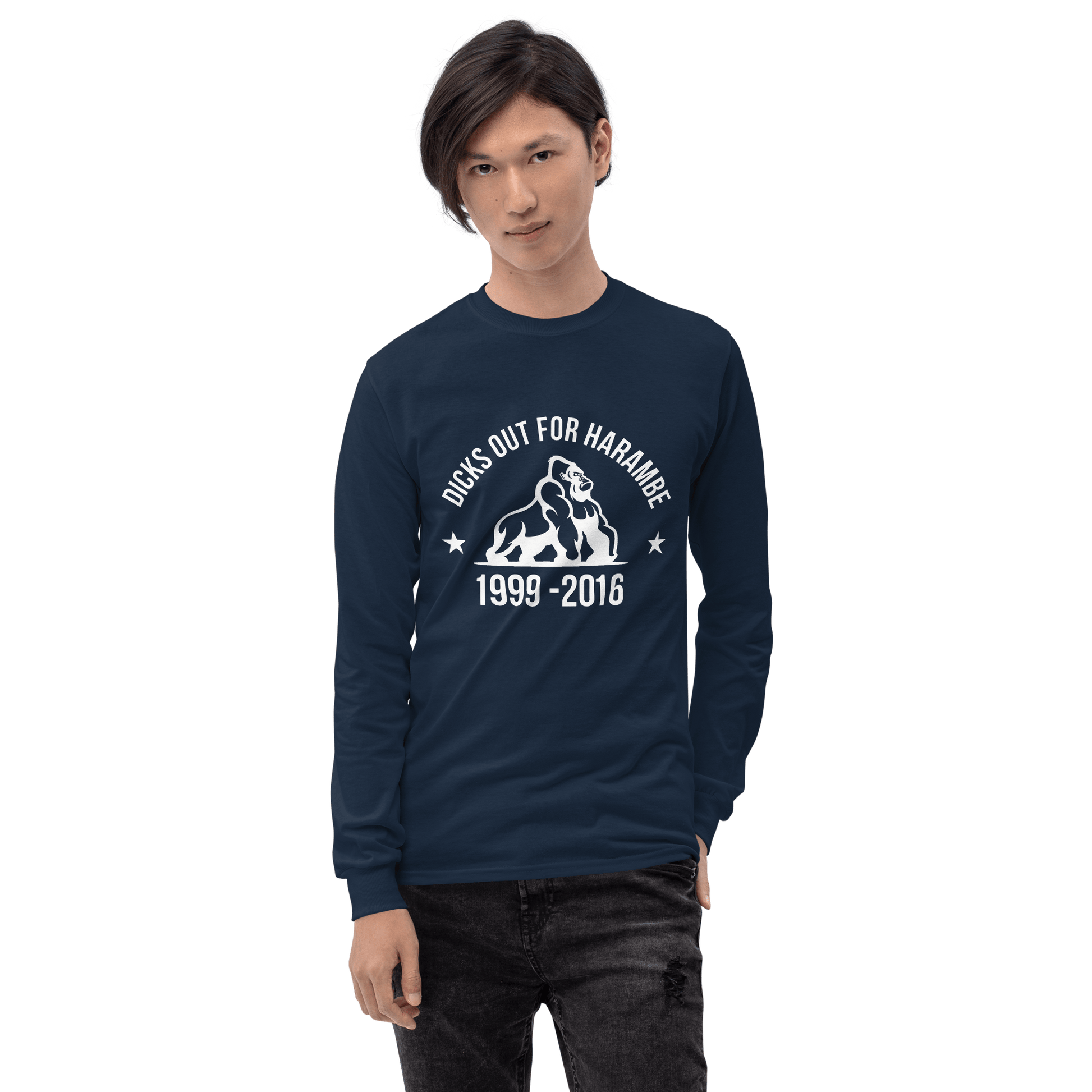 Harambe Long Sleeve T-Shirt Meme - Royal | Shirtposting