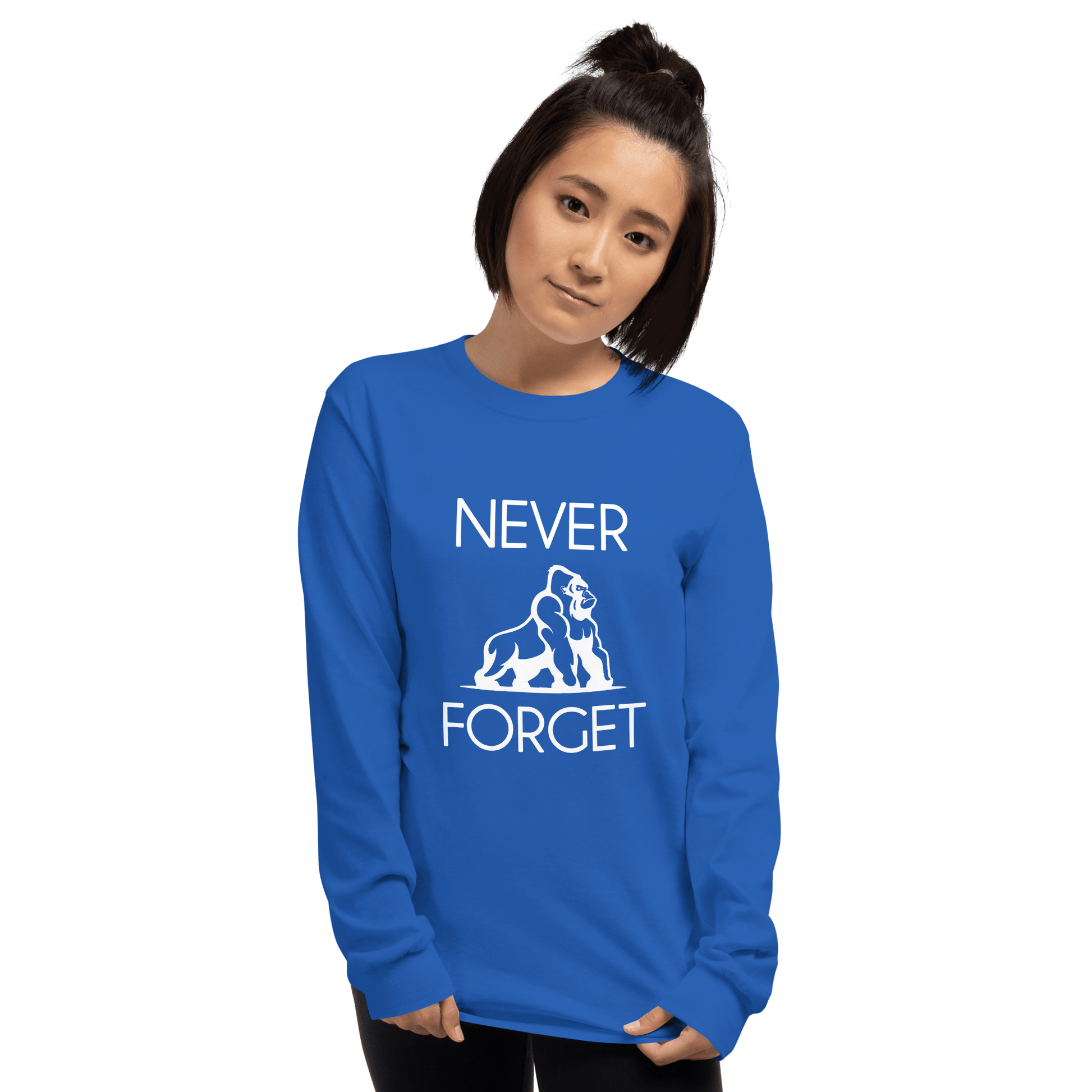 Harambe Long Sleeve T-Shirt Meme - Royal | Shirtposting