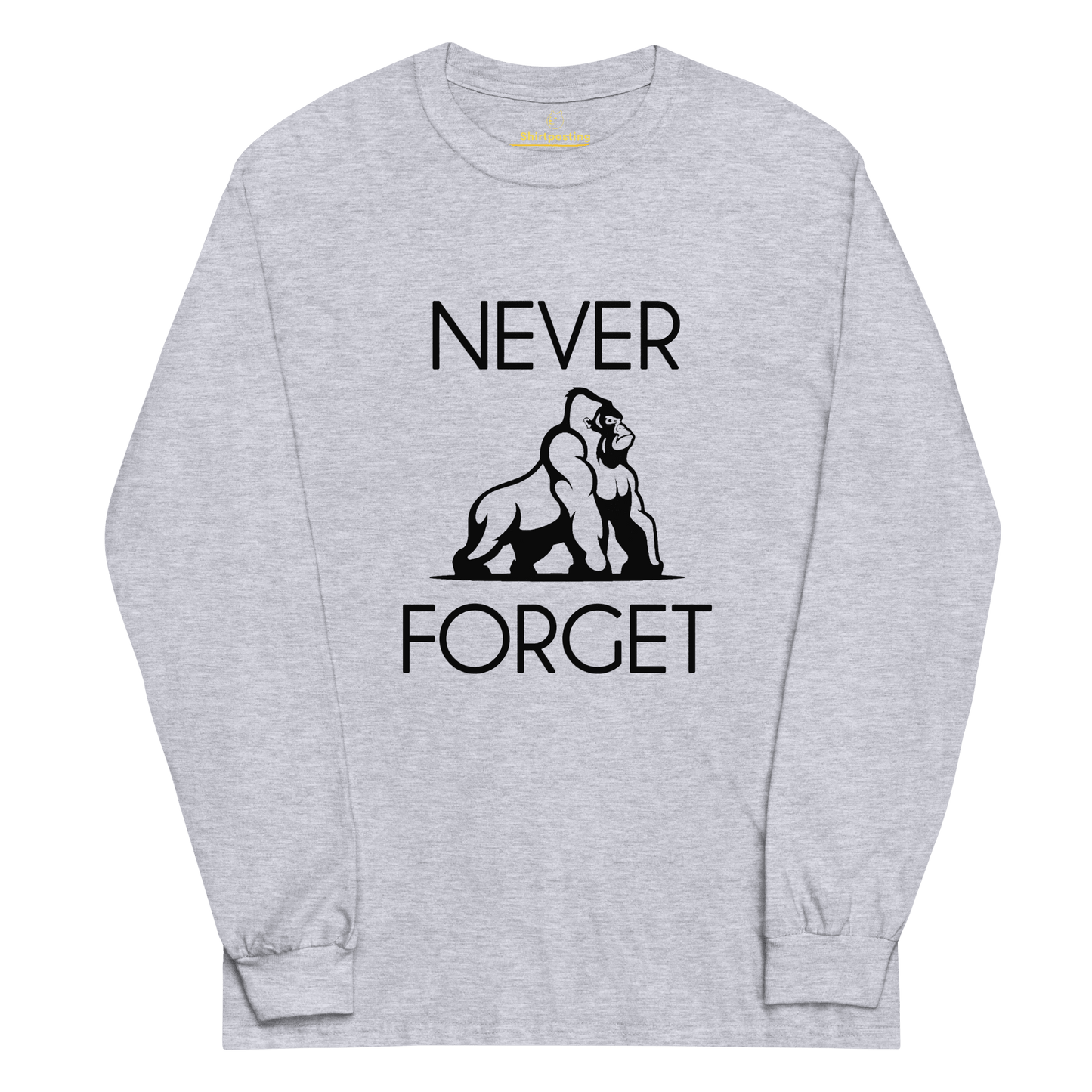 Harambe Long Sleeve T-Shirt Meme - Sport Grey | Shirtposting