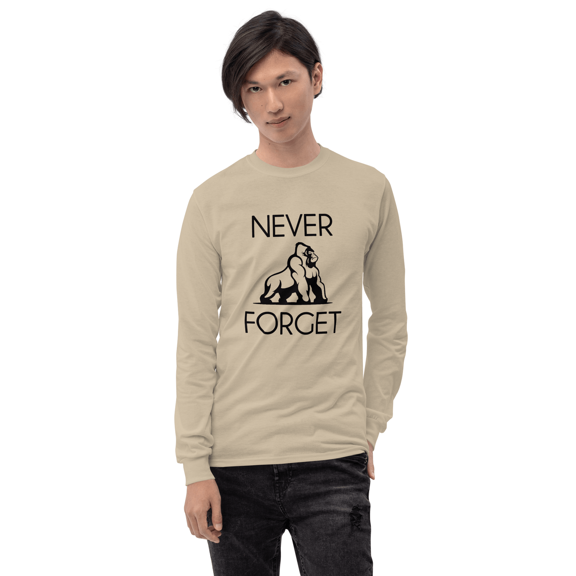 Harambe Long Sleeve T-Shirt Meme - Sport Grey | Shirtposting