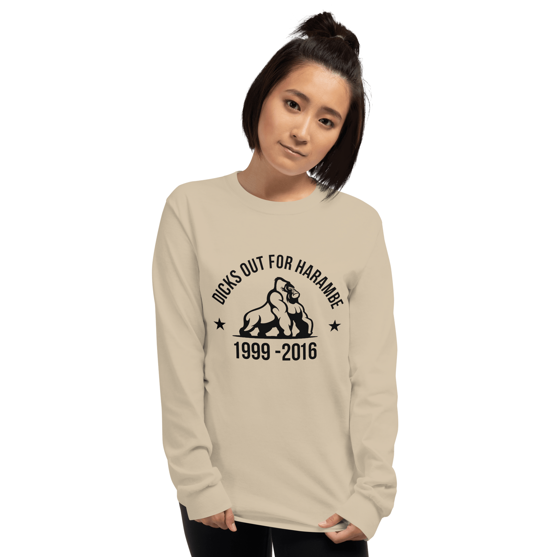 Harambe Long Sleeve T-Shirt Meme - Sport Grey | Shirtposting