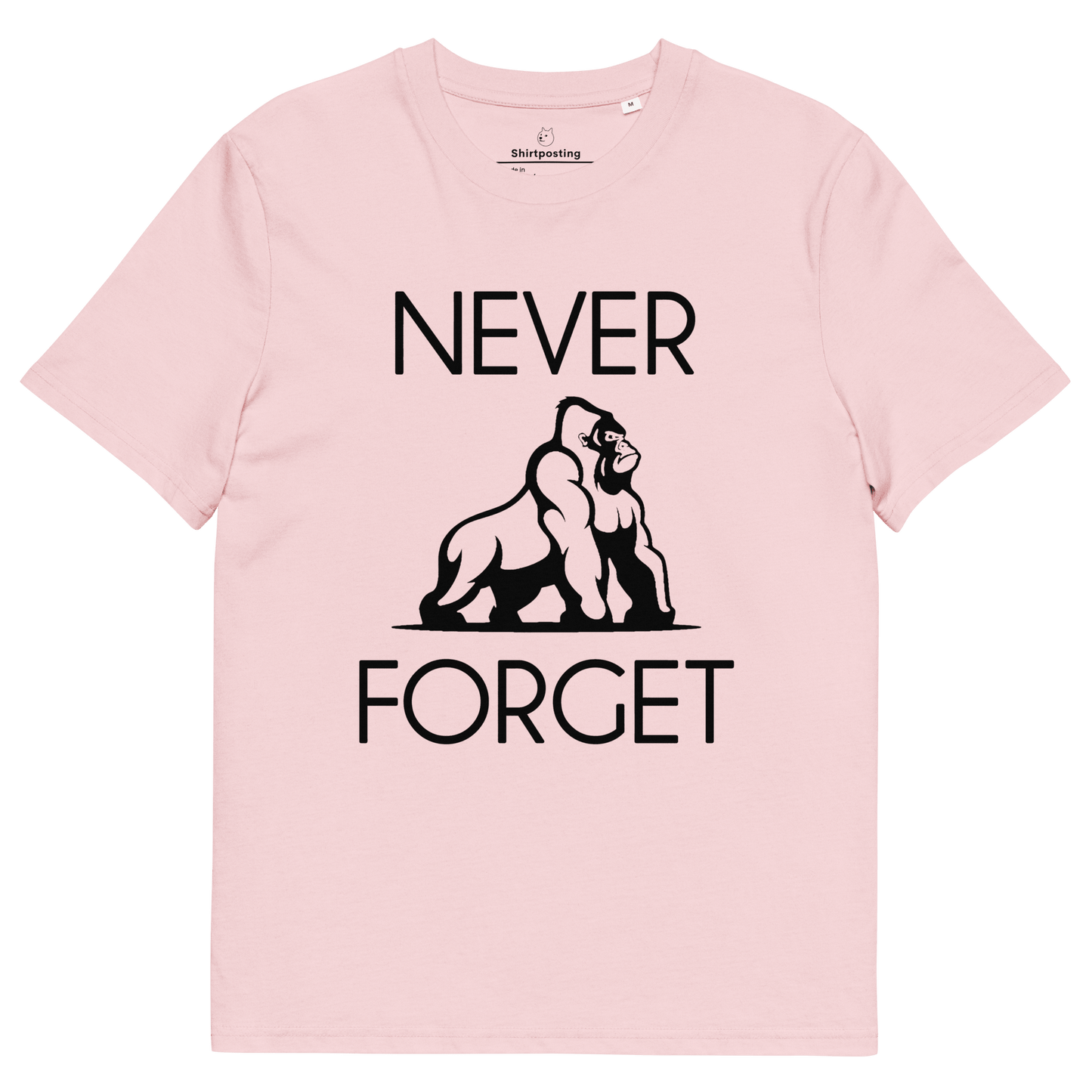 Harambe Premium Organic T-Shirt Meme - Cotton Pink | Shirtposting