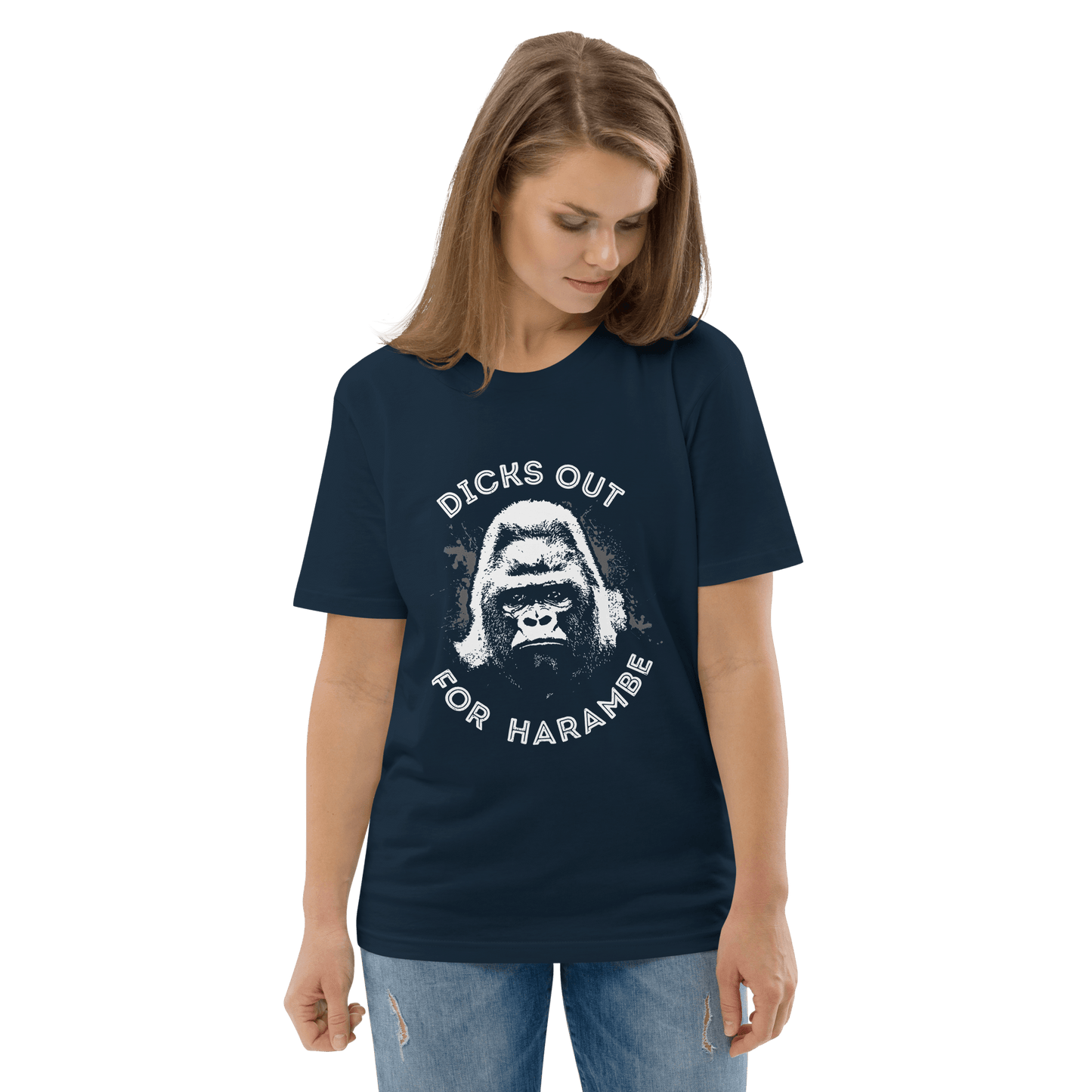 Harambe Premium Organic T-Shirt Meme - Dark Heather Grey | Shirtposting