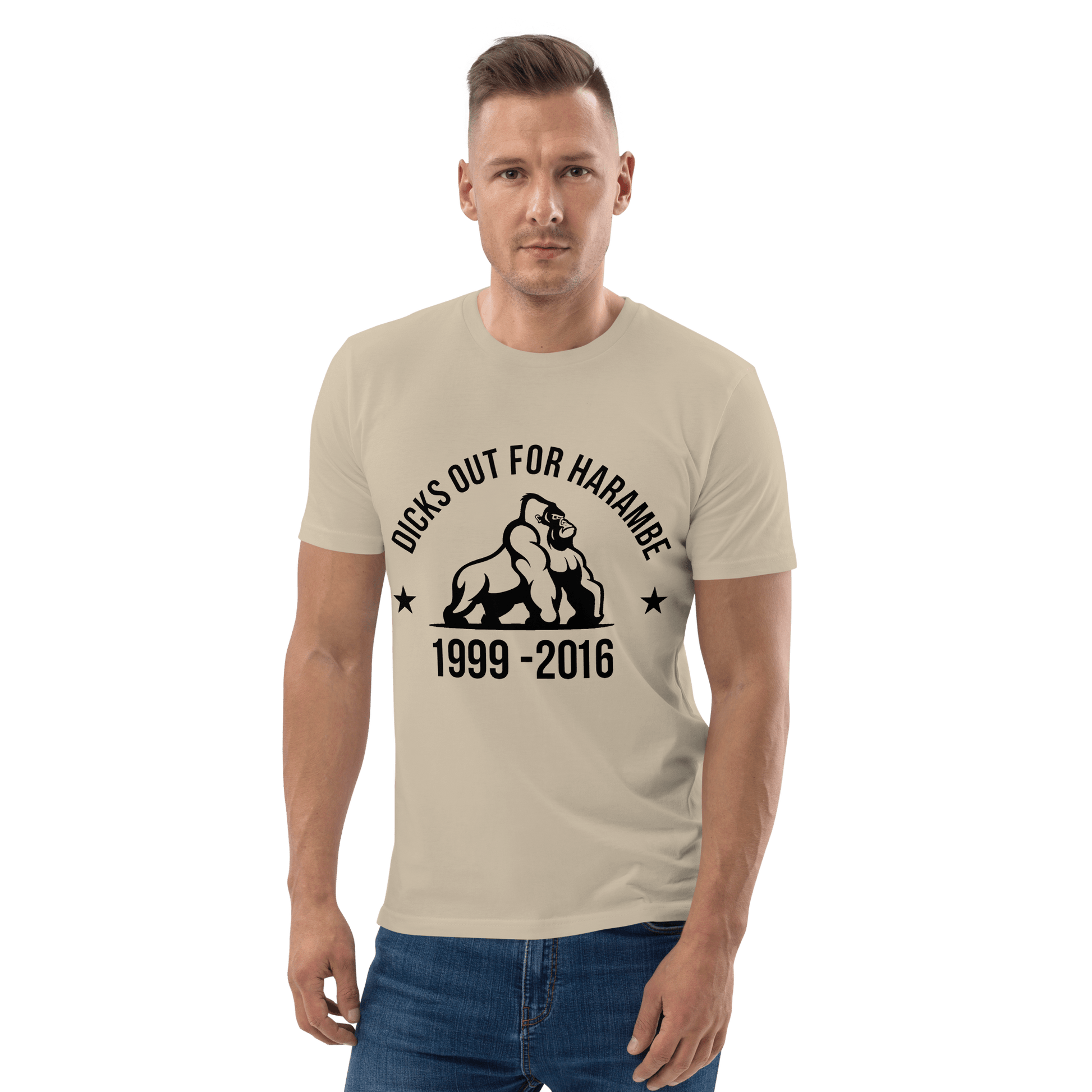 Harambe Premium Organic T-Shirt Meme - Desert Dust | Shirtposting