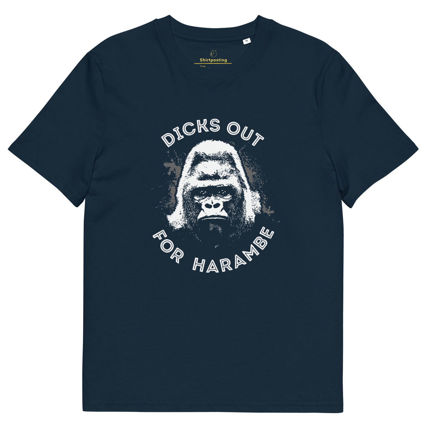 Harambe Premium Organic T-Shirt Meme - French Navy | Shirtposting