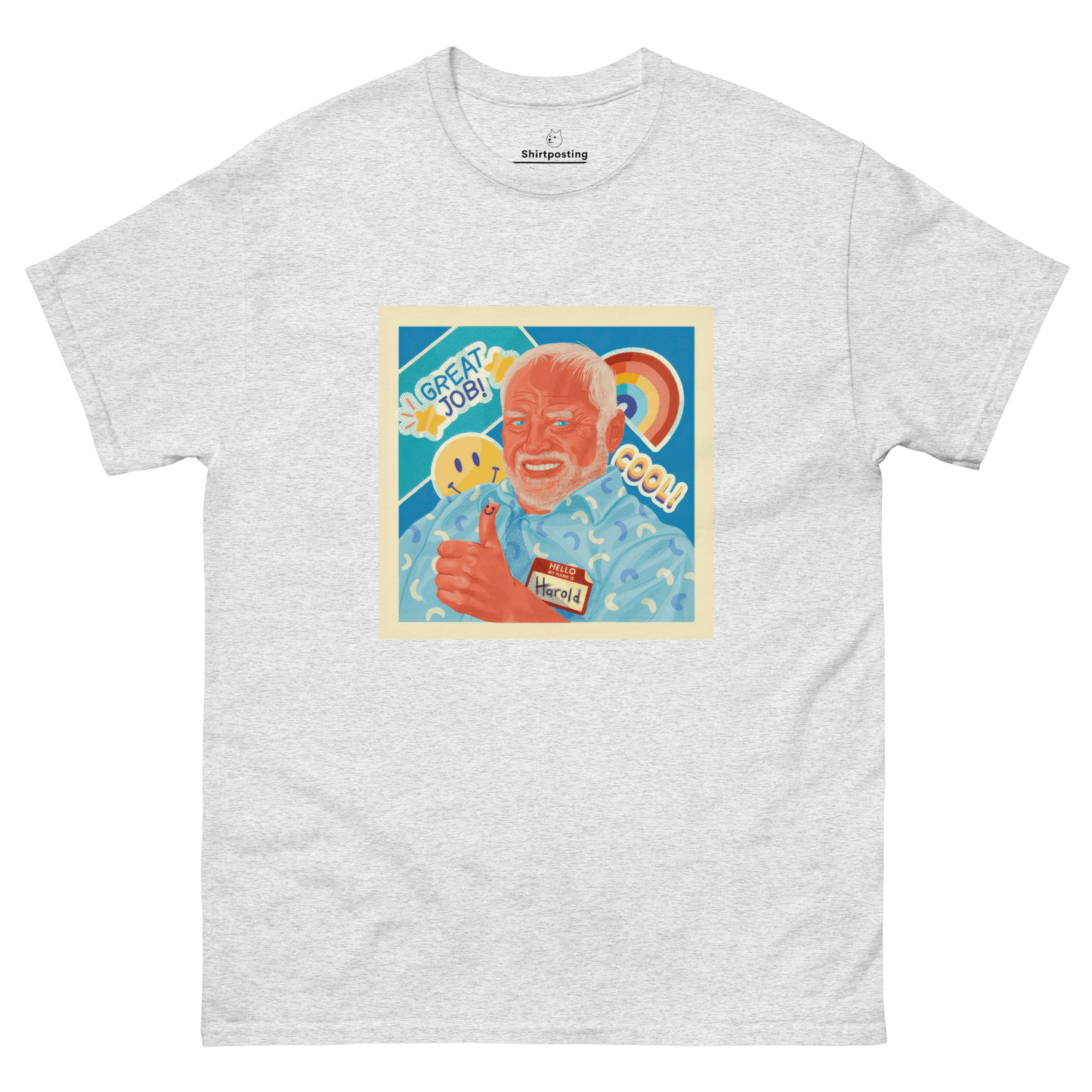 Hide The Pain Herold Classic T-Shirt Meme - Ash | Shirtposting