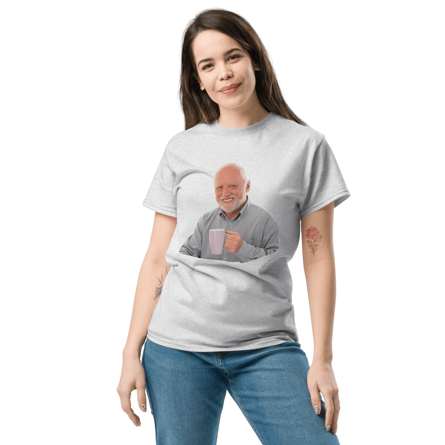 Hide The Pain Herold Classic T-Shirt Meme - Ash | Shirtposting