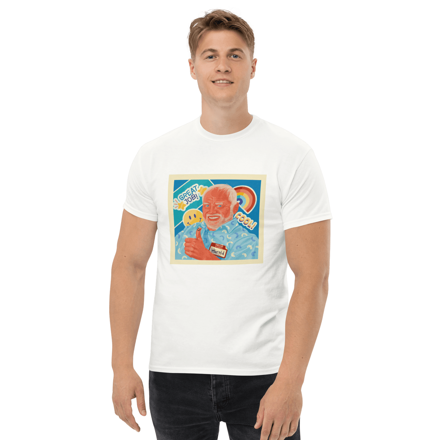 Hide The Pain Herold Classic T-Shirt Meme - Ash | Shirtposting