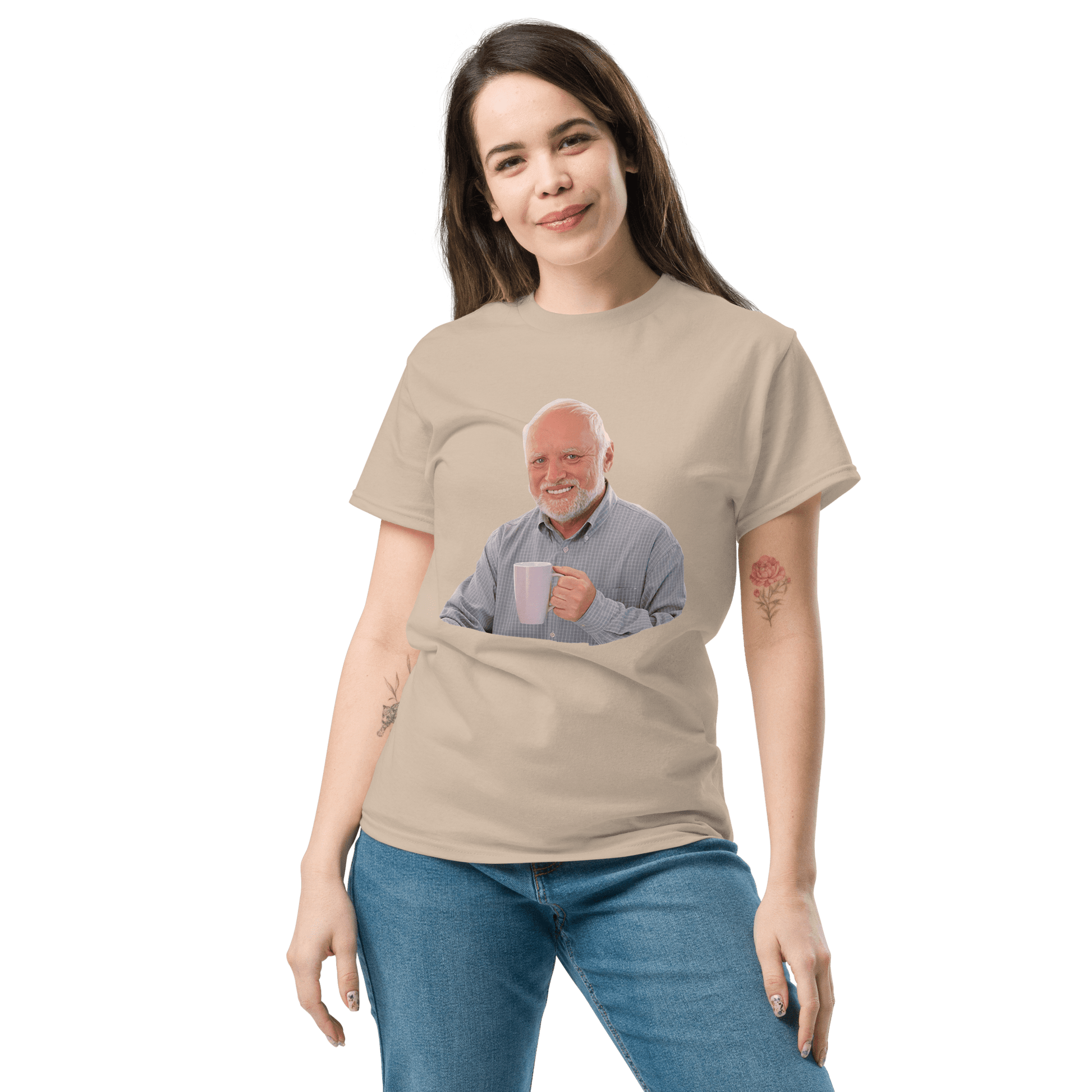 Hide The Pain Herold Classic T-Shirt Meme - Military Green | Shirtposting