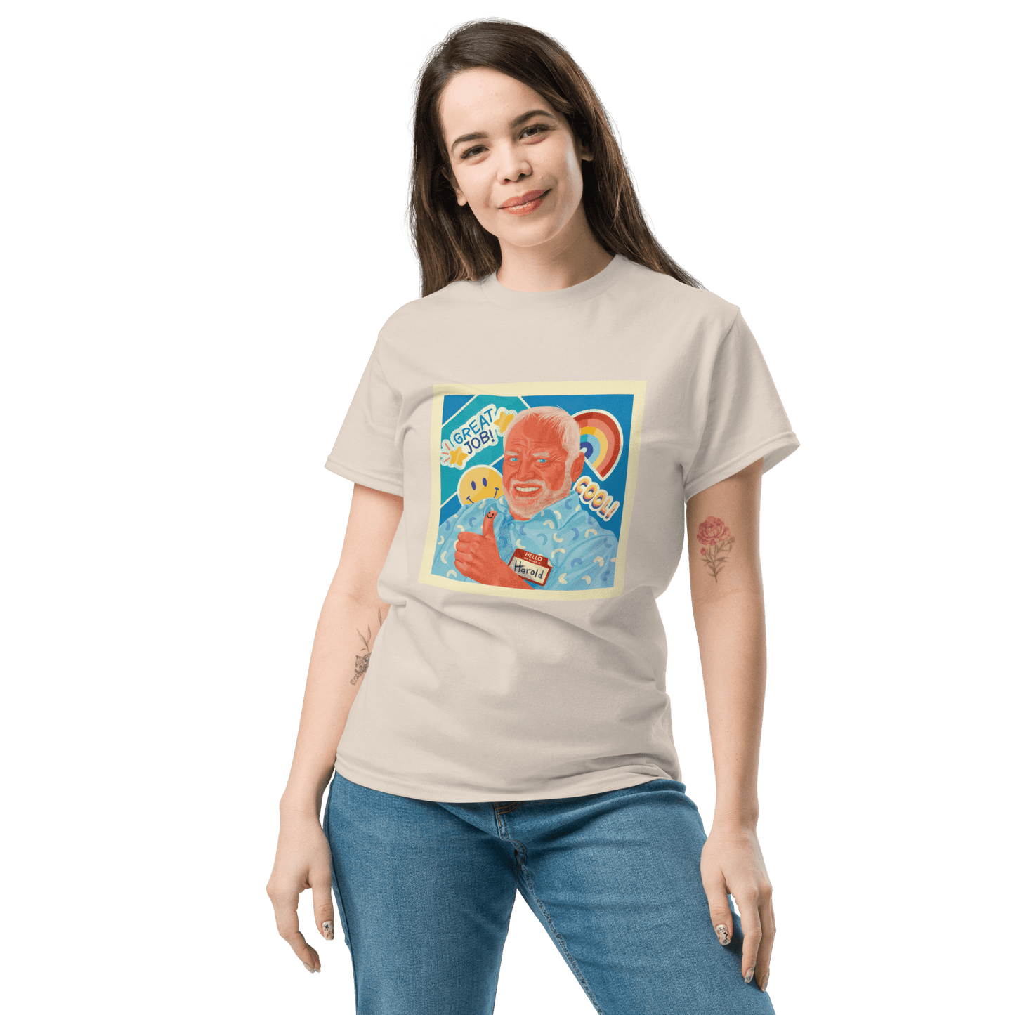 Hide The Pain Herold Classic T-Shirt Meme - Military Green | Shirtposting