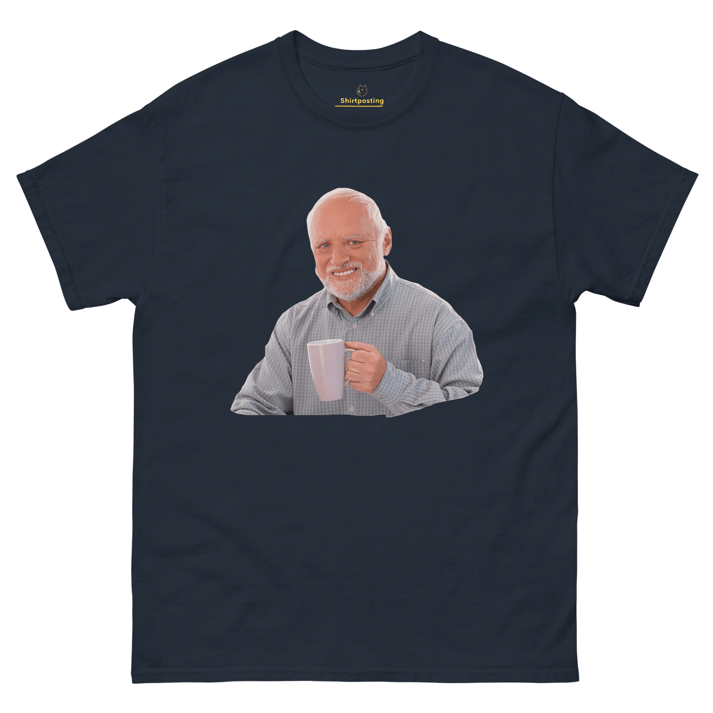 Hide The Pain Herold Classic T-Shirt Meme - Navy | Shirtposting