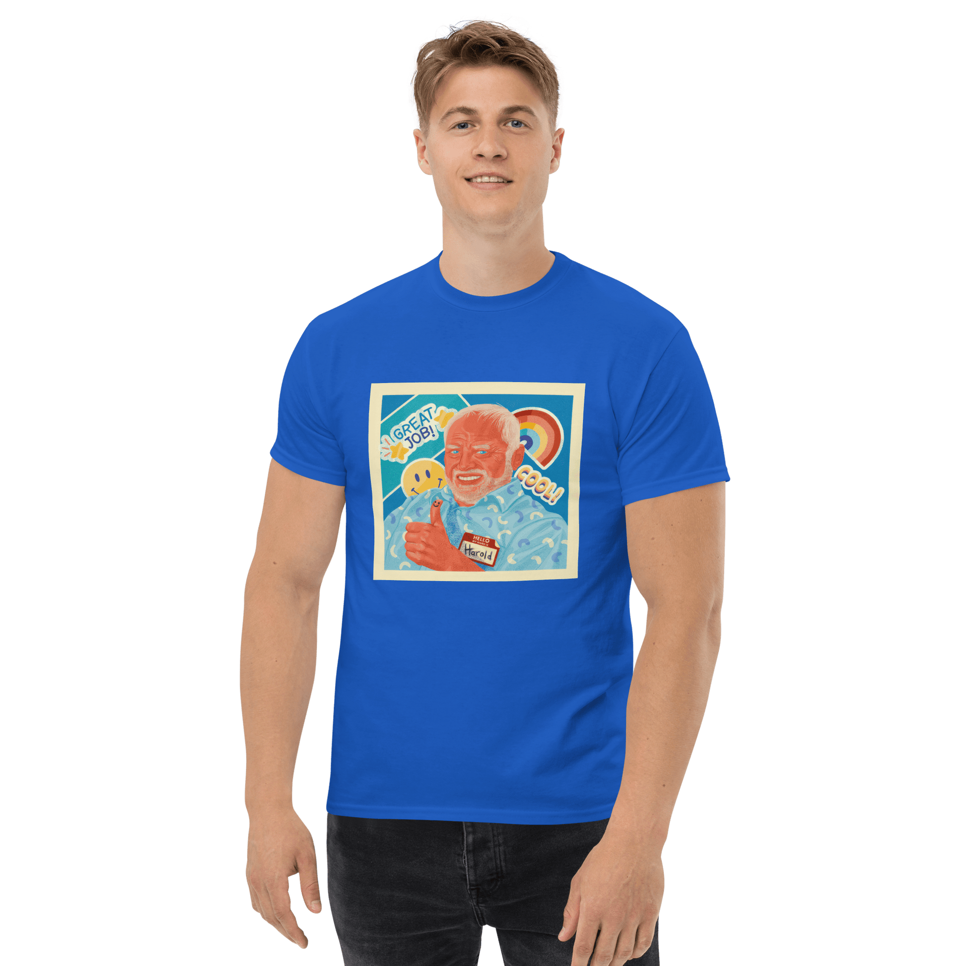 Hide The Pain Herold Classic T-Shirt Meme - Royal | Shirtposting