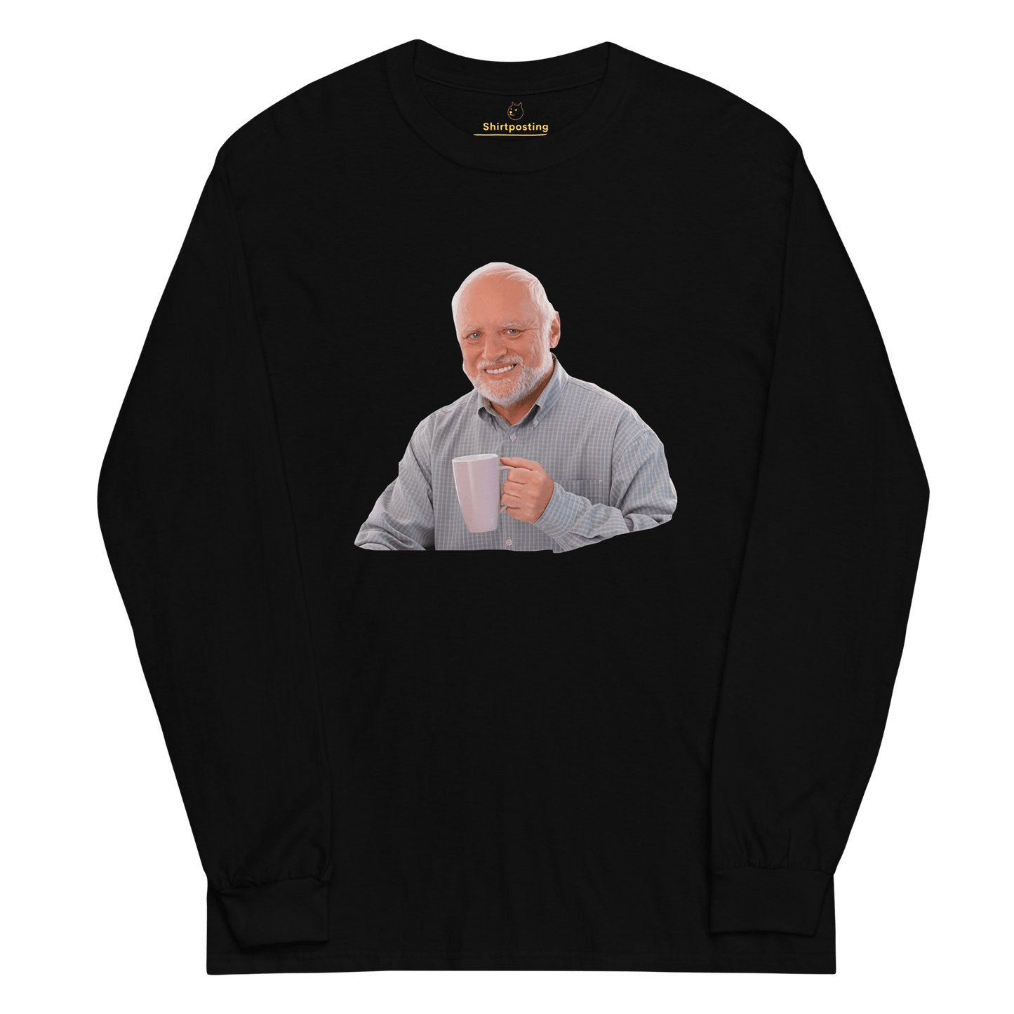Hide The Pain Herold Long Sleeve T-Shirt Meme - Black | Shirtposting