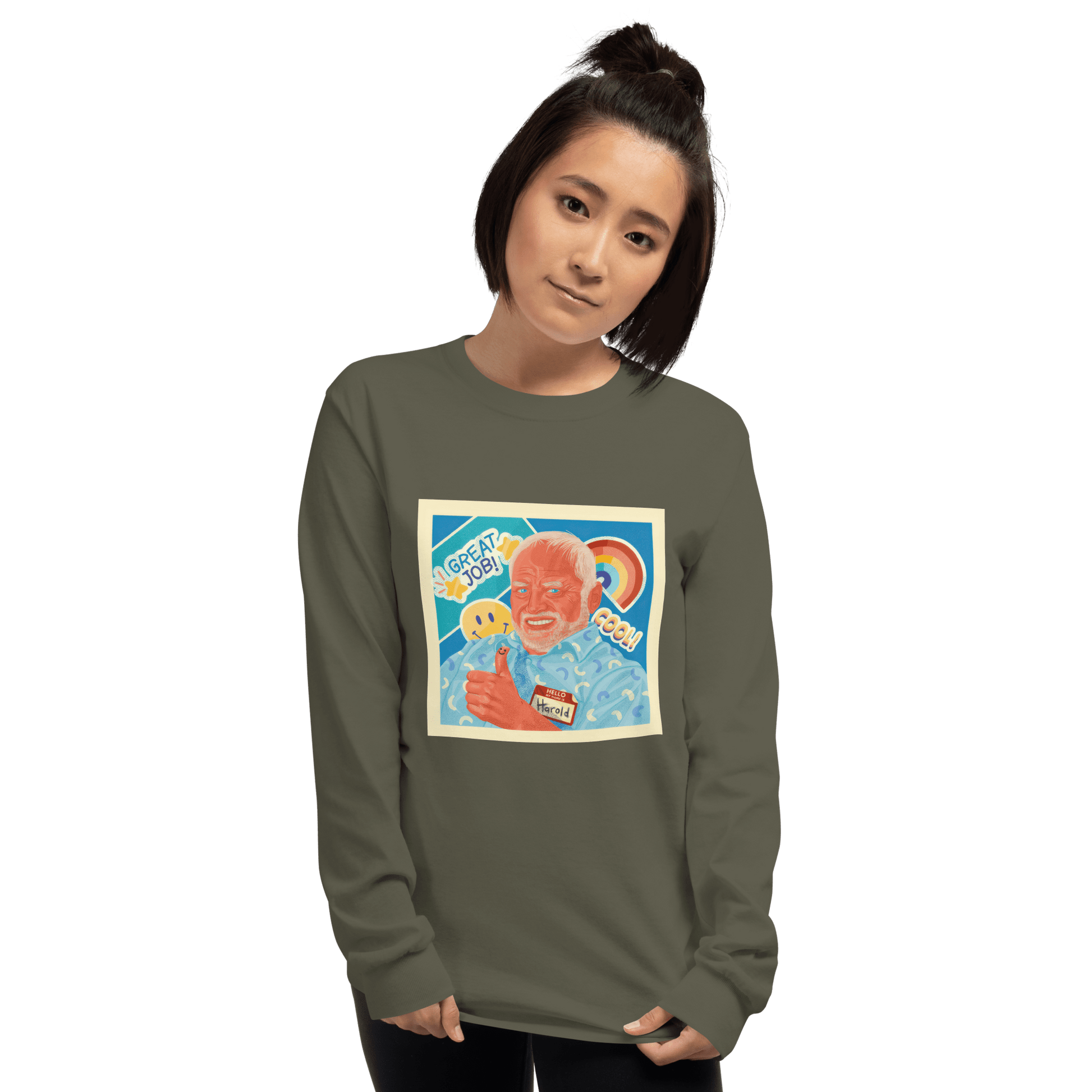 Hide The Pain Herold Long Sleeve T-Shirt Meme - Sand | Shirtposting