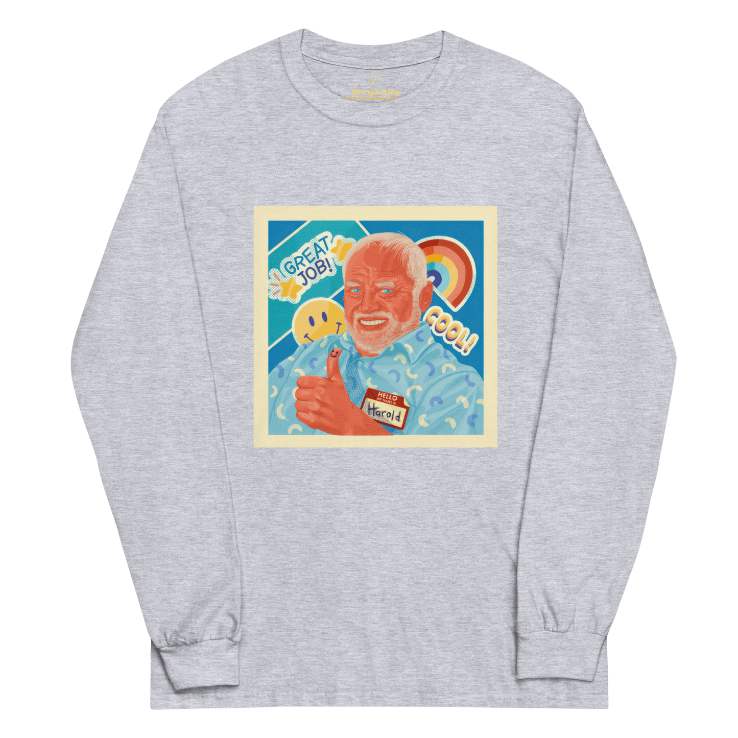 Hide The Pain Herold Long Sleeve T-Shirt Meme - Sport Grey | Shirtposting