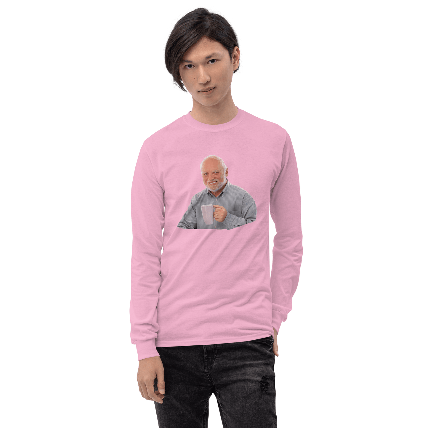 Hide The Pain Herold Long Sleeve T-Shirt Meme - Sport Grey | Shirtposting