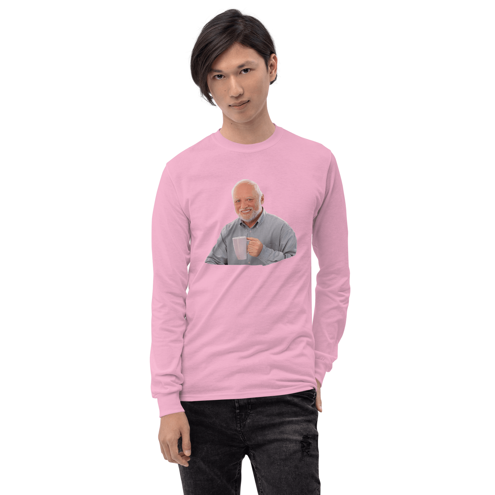Hide The Pain Herold Long Sleeve T-Shirt Meme - Sport Grey | Shirtposting