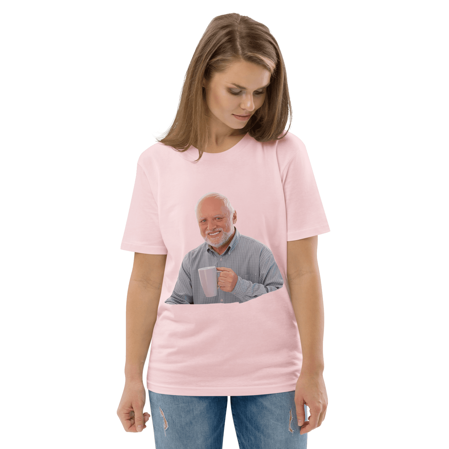 Hide The Pain Herold Premium Organic T-Shirt Meme - Cotton Pink | Shirtposting