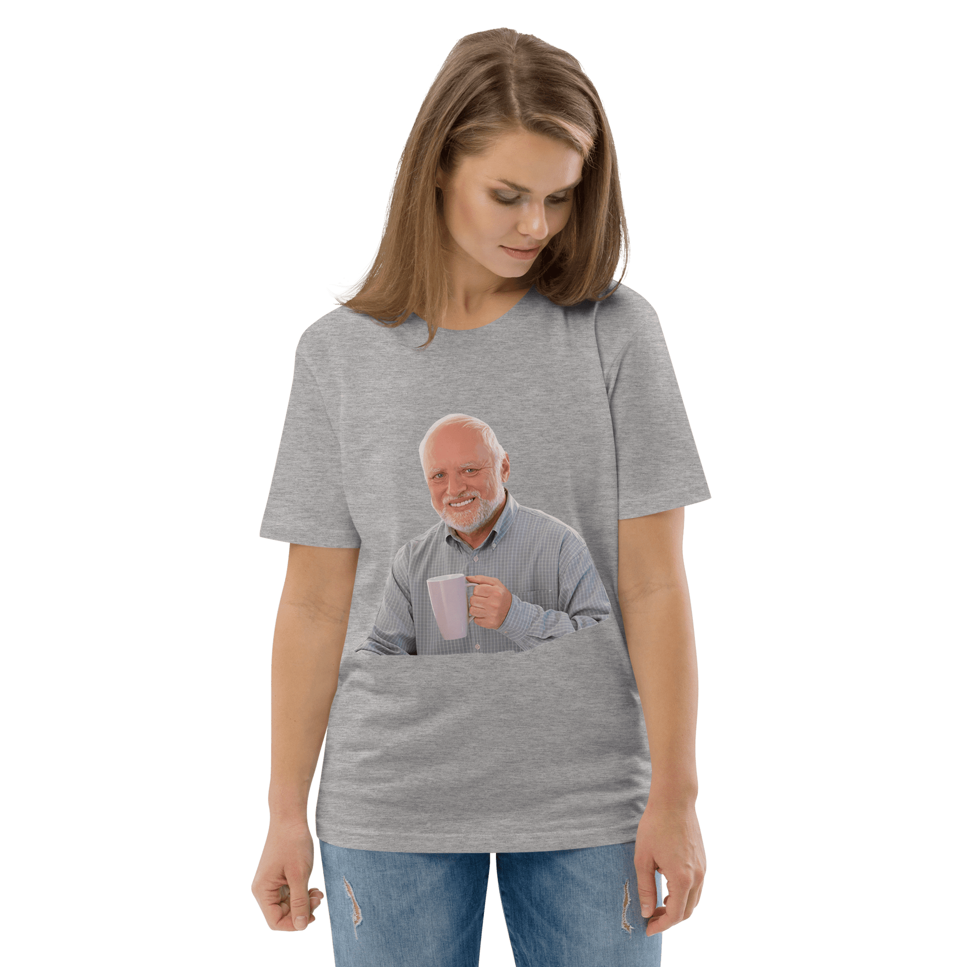 Hide The Pain Herold Premium Organic T-Shirt Meme - Cotton Pink | Shirtposting