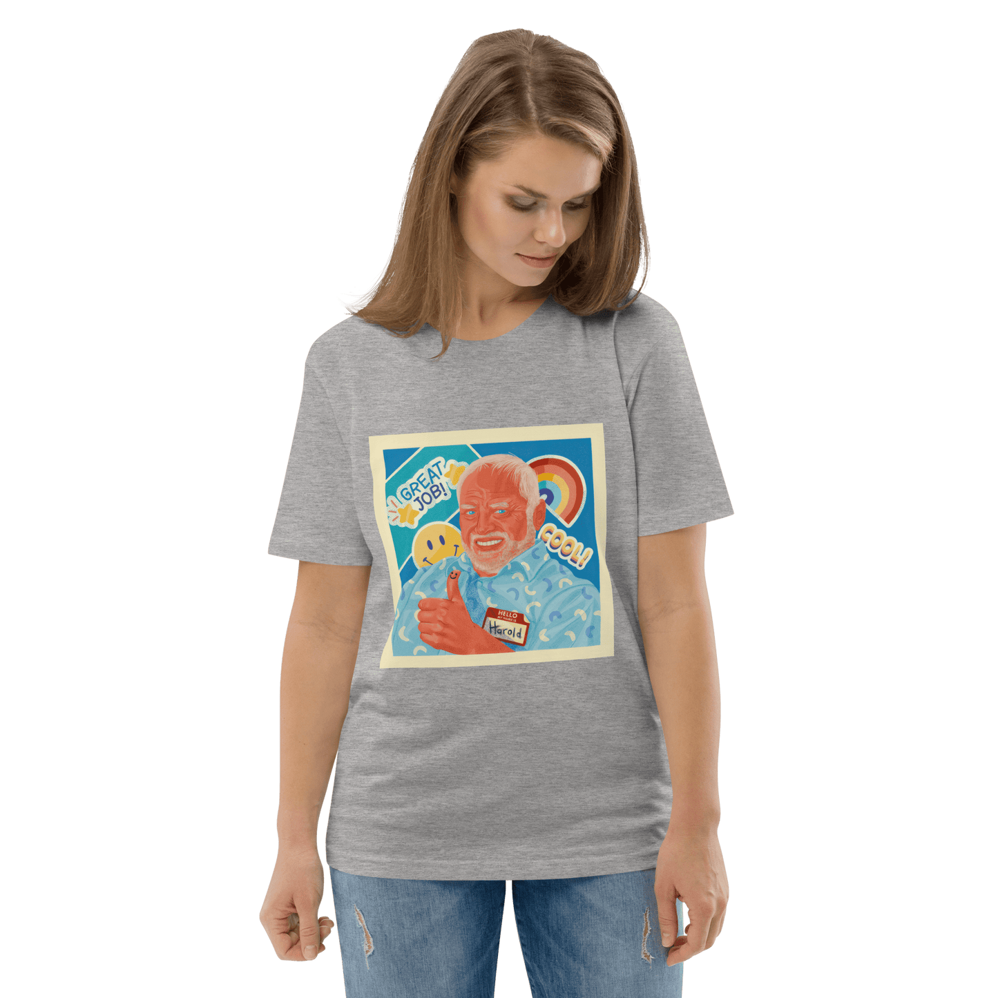 Hide The Pain Herold Premium Organic T-Shirt Meme - Dark Heather Grey | Shirtposting