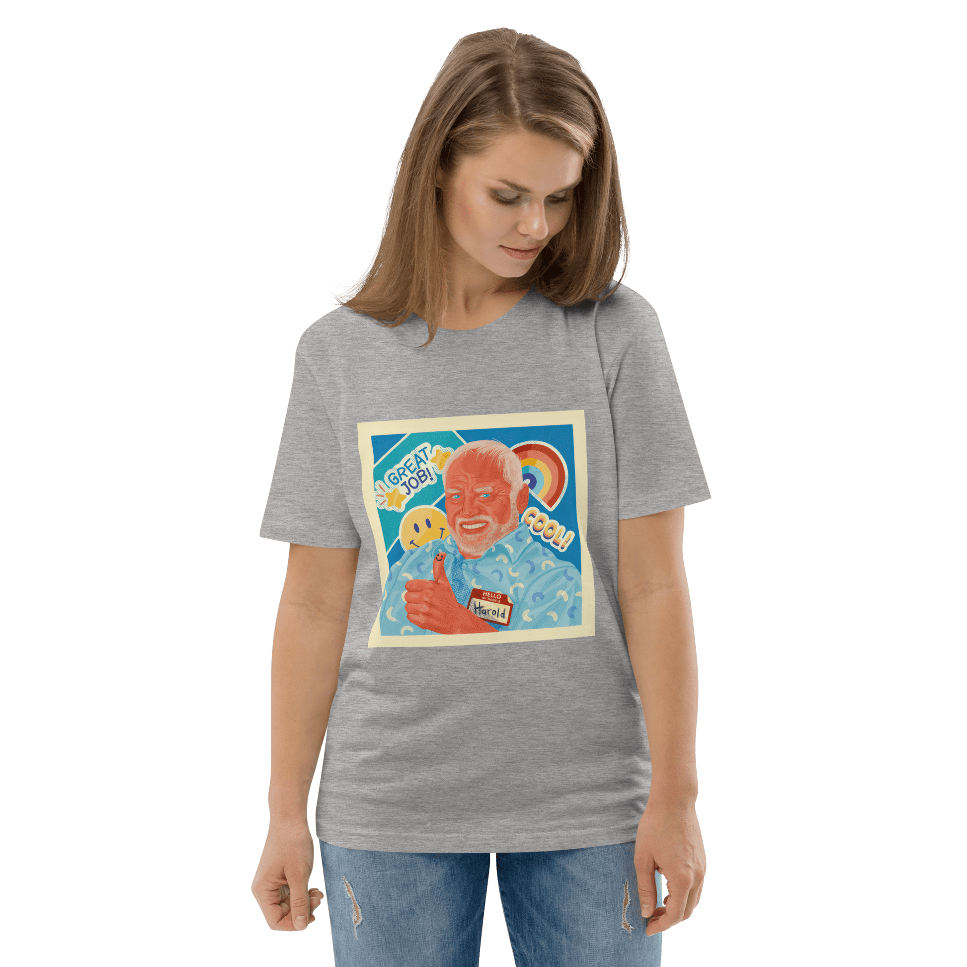 Hide The Pain Herold Premium Organic T-Shirt Meme - Dark Heather Grey | Shirtposting