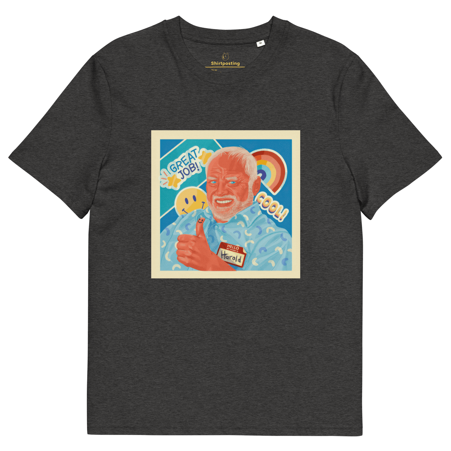 Hide The Pain Herold Premium Organic T-Shirt Meme - Dark Heather Grey | Shirtposting