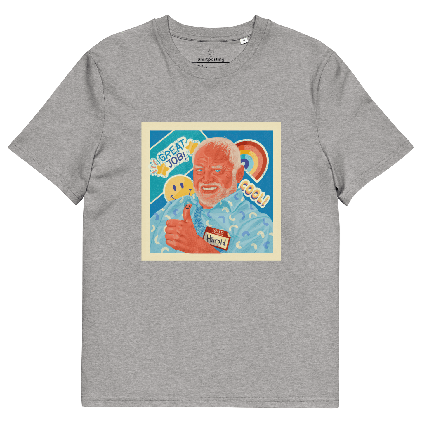 Hide The Pain Herold Premium Organic T-Shirt Meme - Heather Grey | Shirtposting