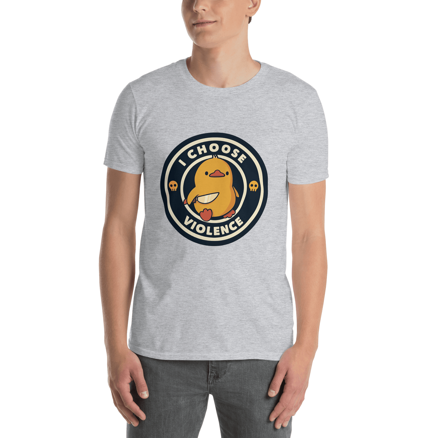 I Choose Violence Classic T-Shirt Meme - Sport Grey | Shirtposting