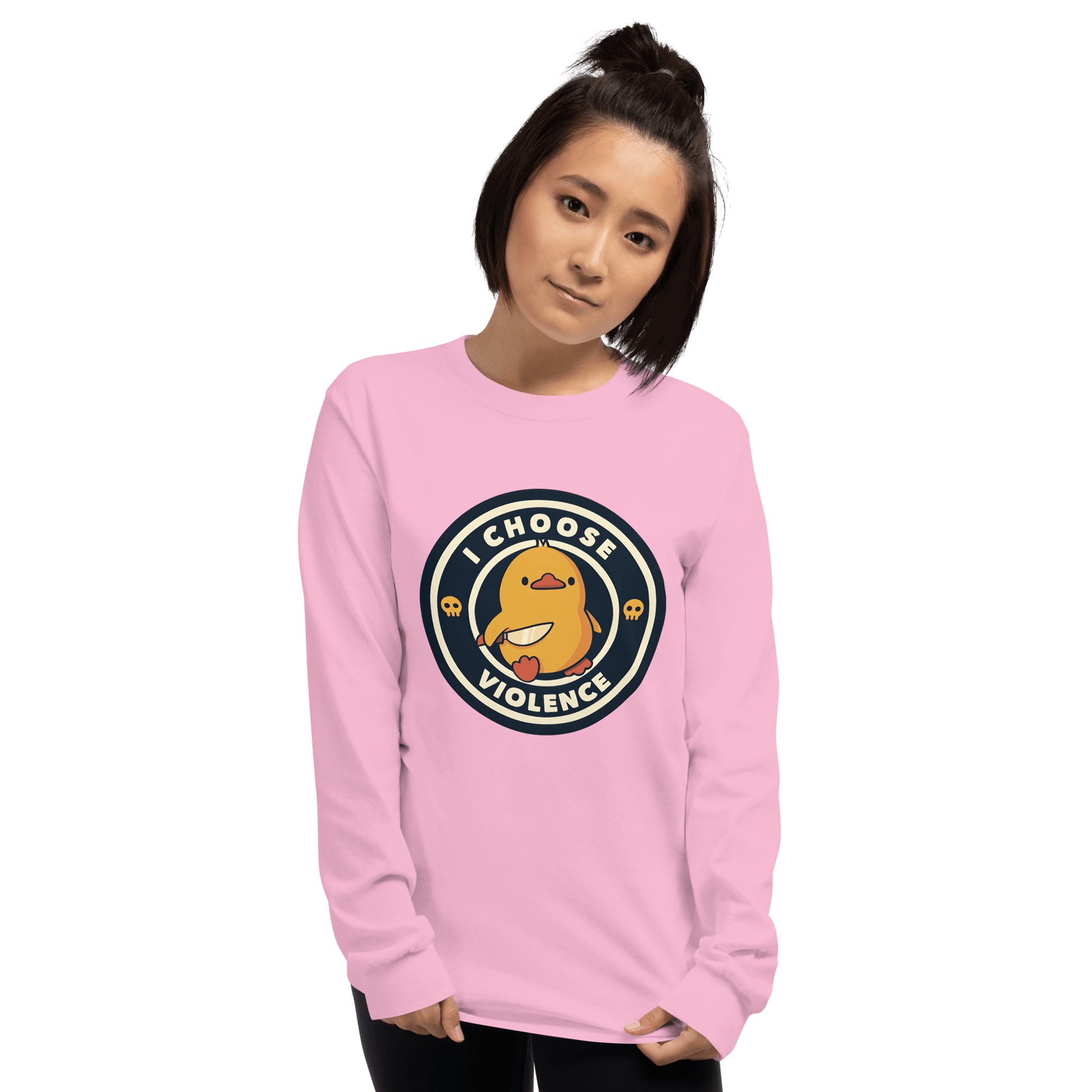 I Choose Violence Long Sleeve T-Shirt Meme - Sand | Shirtposting