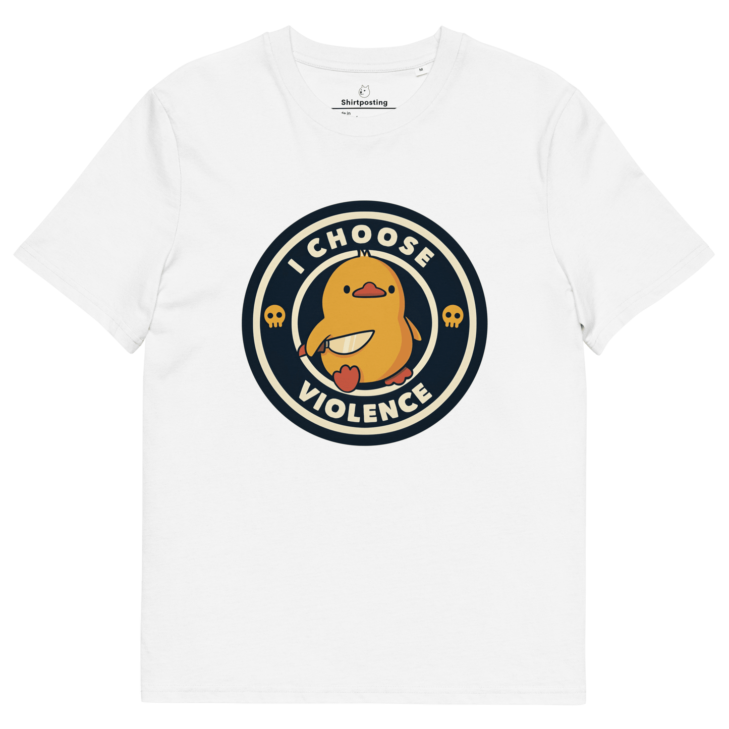 I Choose Violence Premium Organic T-Shirt Meme - White | Shirtposting