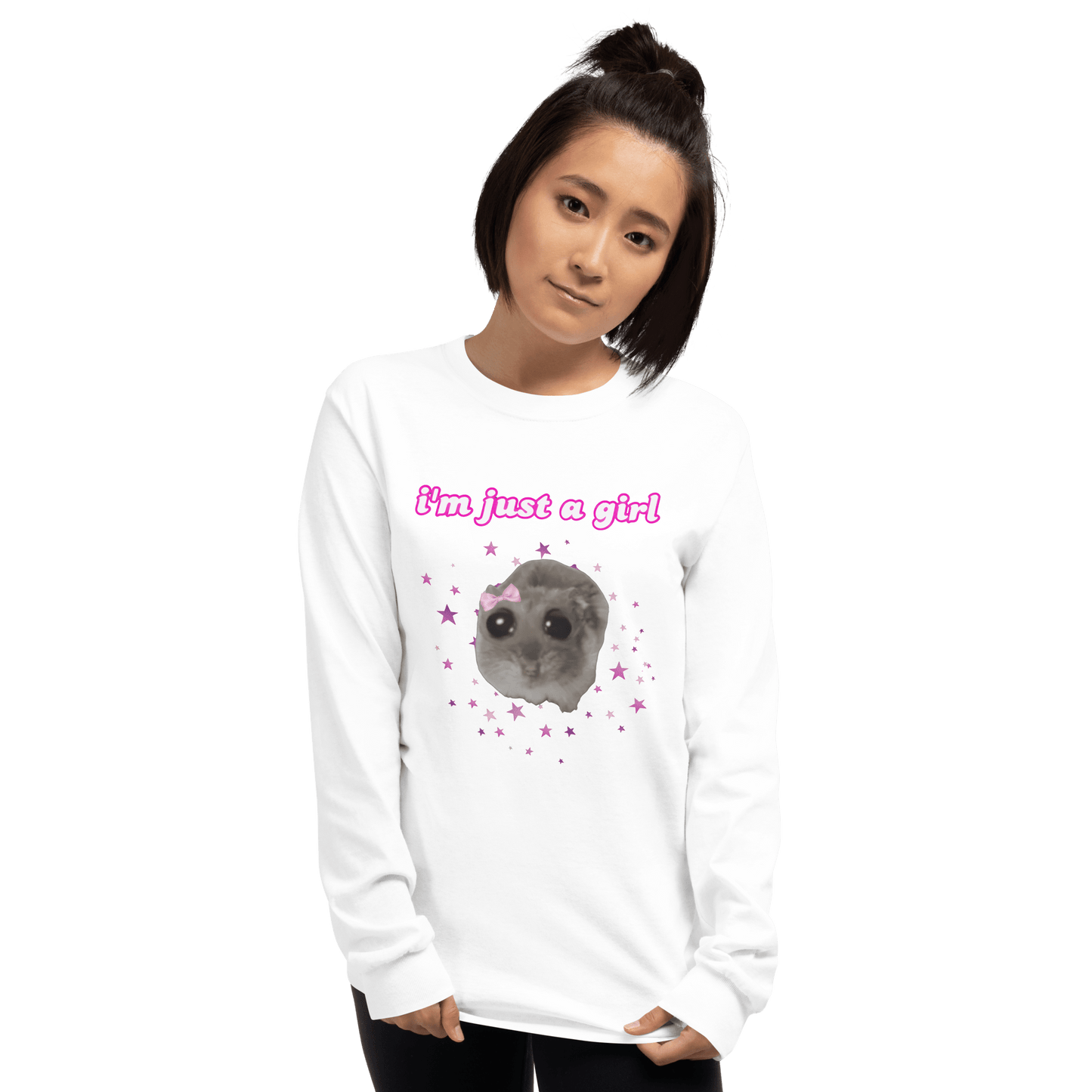 I'm Just a Girl Long Sleeve T-Shirt Meme - Sand | Shirtposting