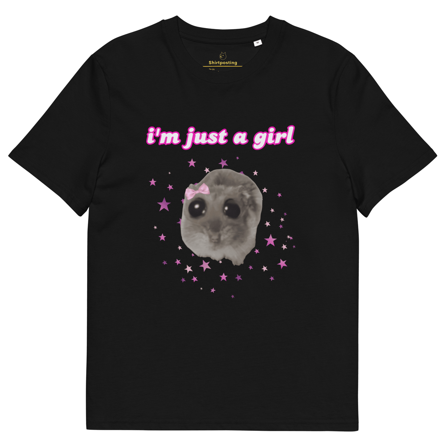 I'm Just a Girl Premium Organic T-Shirt Meme - Black | Shirtposting