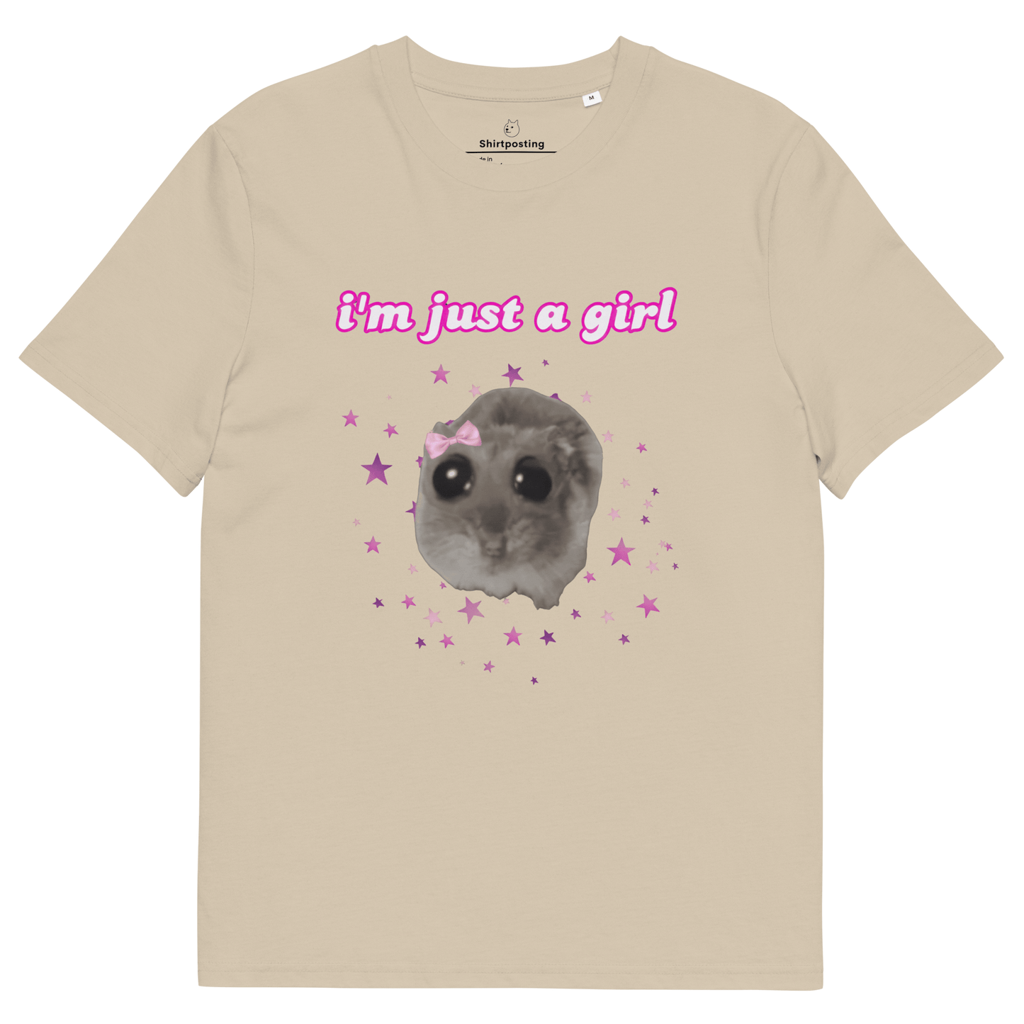I'm Just a Girl Premium Organic T-Shirt Meme - Desert Dust | Shirtposting
