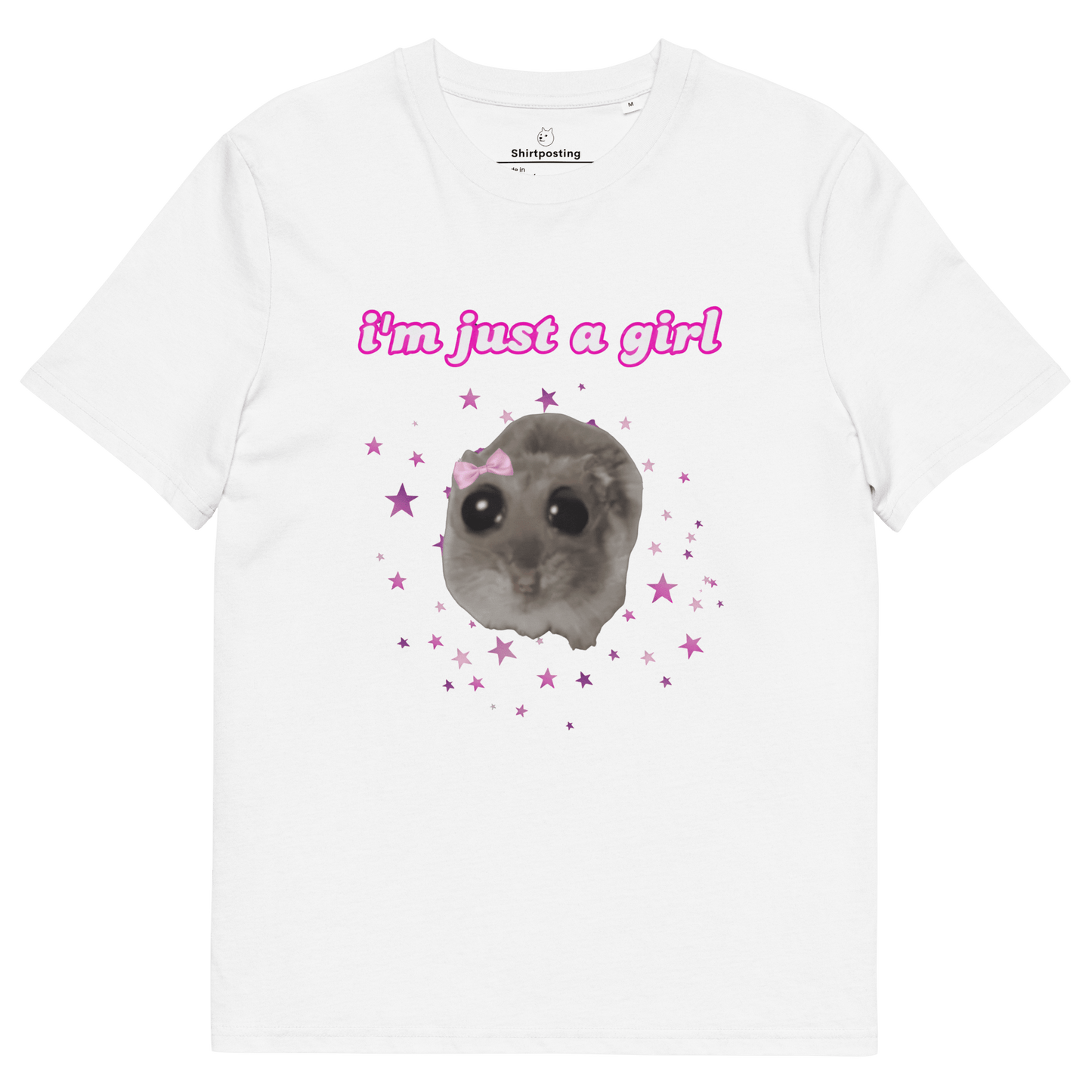I'm Just a Girl Premium Organic T-Shirt Meme - White | Shirtposting